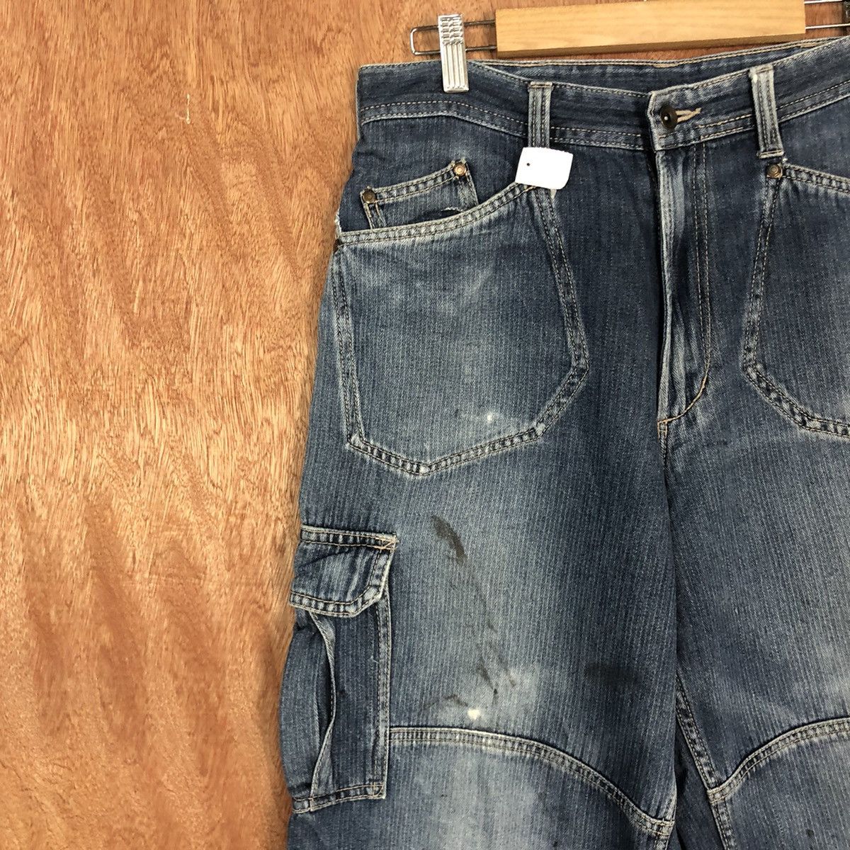 Japanese Brand DLL Evenriver faded multipocket Blue Denim Jeans Pants #1863 Size US 30 / EU 46 - 6 Thumbnail