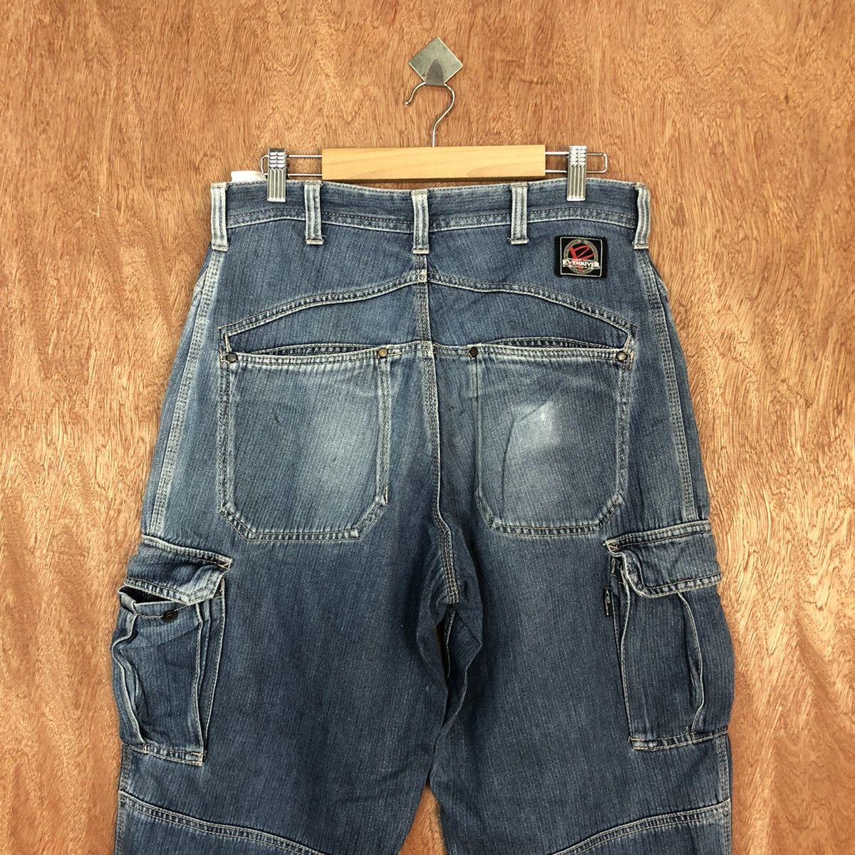 Japanese Brand DLL Evenriver faded multipocket Blue Denim Jeans Pants #1863 Size US 30 / EU 46 - 11 Thumbnail