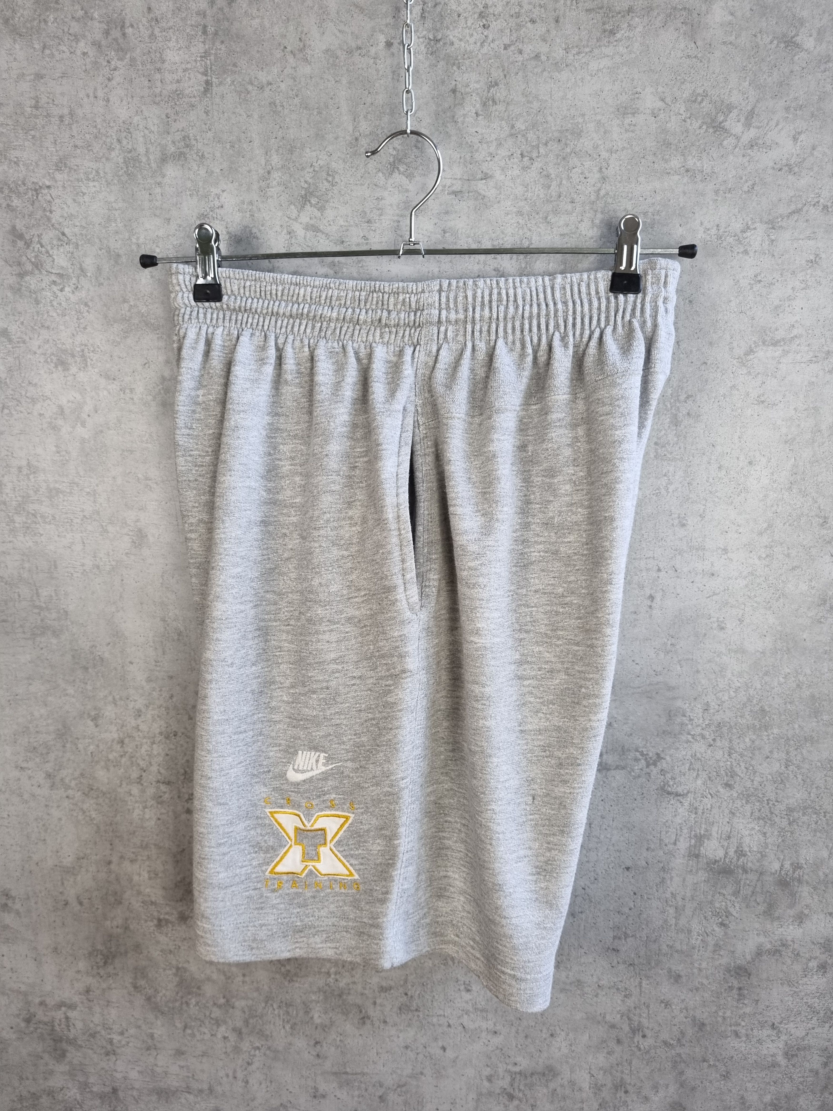 Nike × Vintage 90s NIKE Cross Fit Gray Tag Cotton Training Shorts Size US 33 - 4 Thumbnail