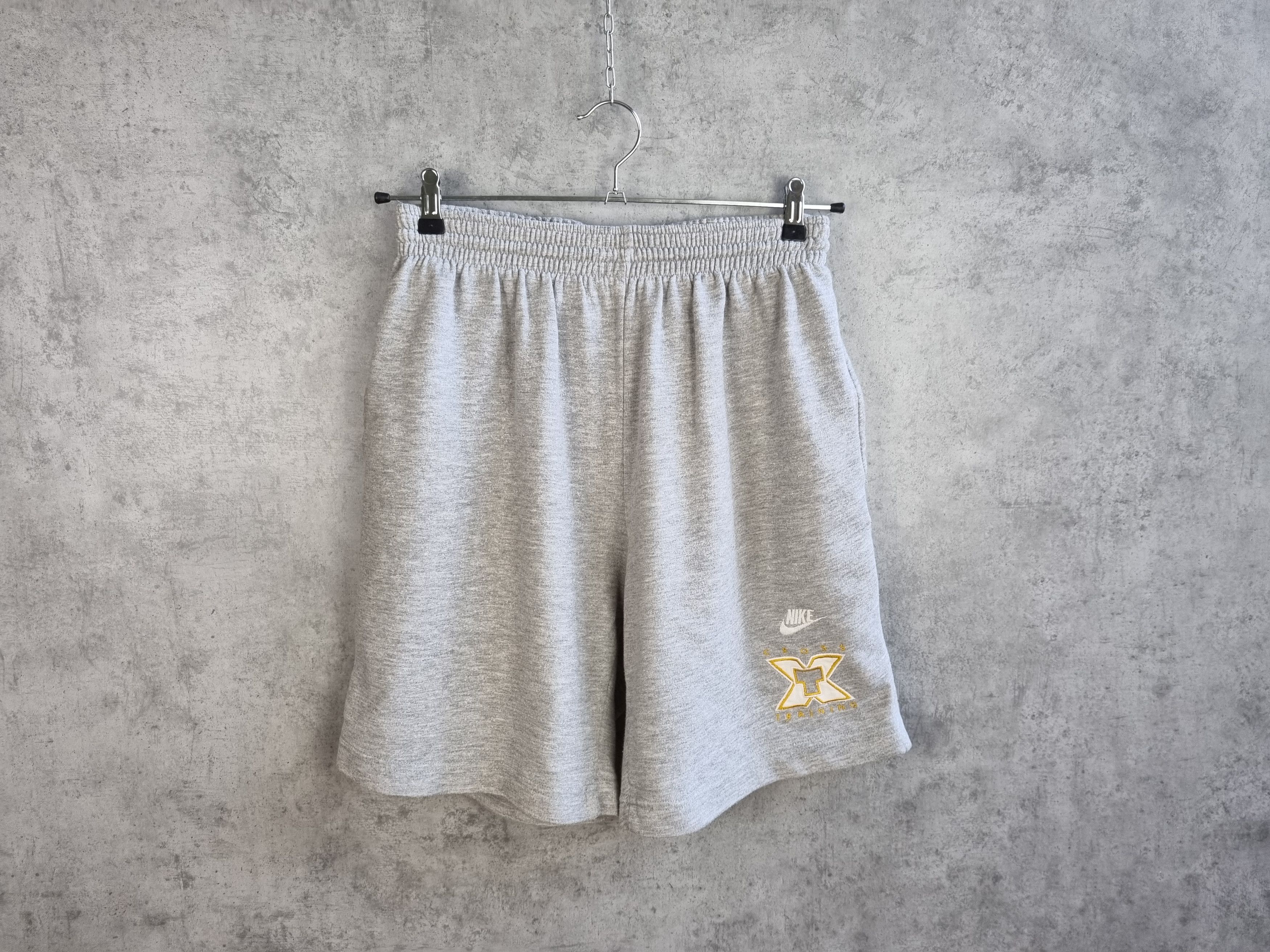 Nike × Vintage 90s NIKE Cross Fit Gray Tag Cotton Training Shorts Size US 33 - 5 Thumbnail