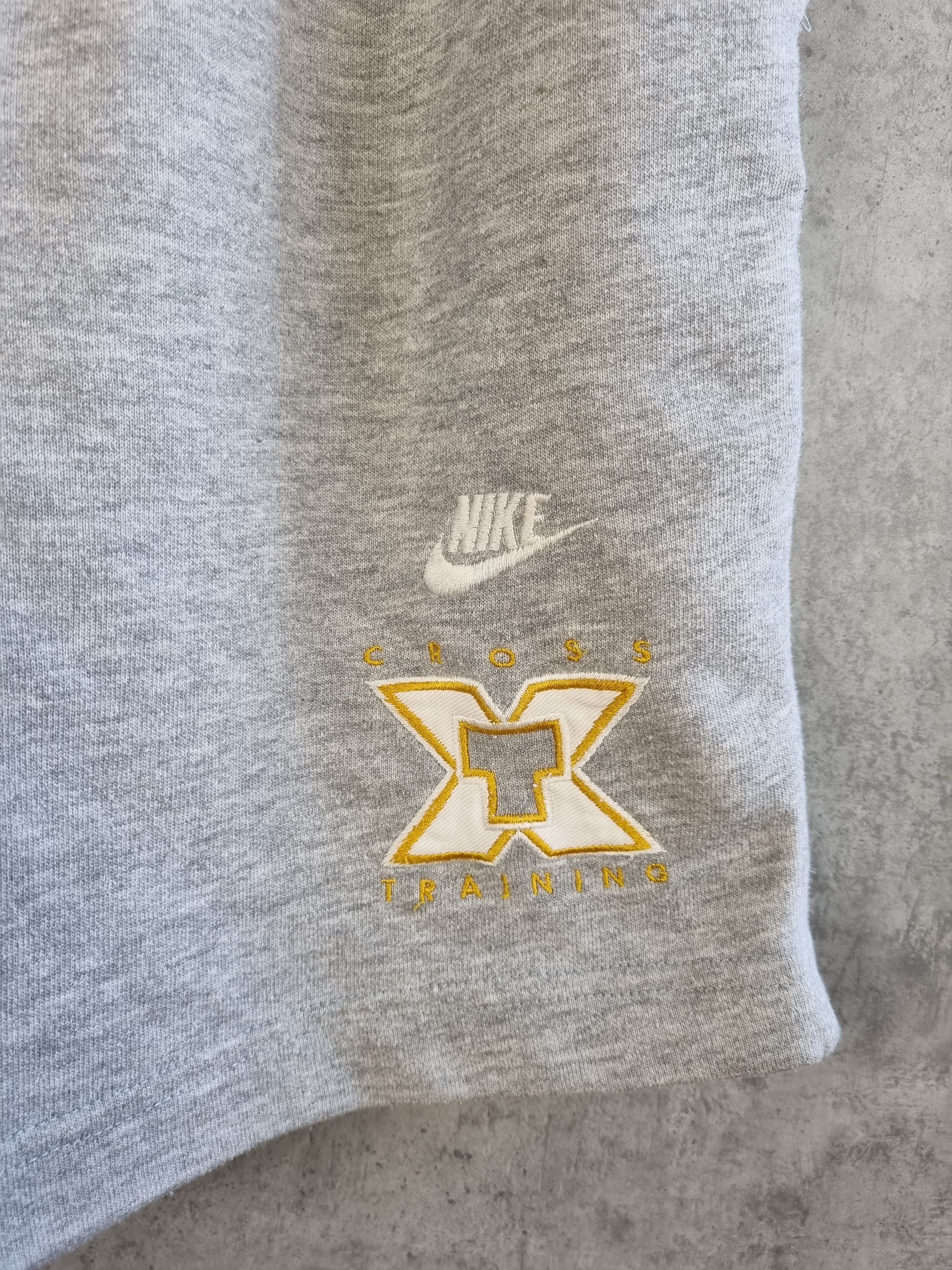 Nike × Vintage 90s NIKE Cross Fit Gray Tag Cotton Training Shorts Size US 33 - 2 Thumbnail