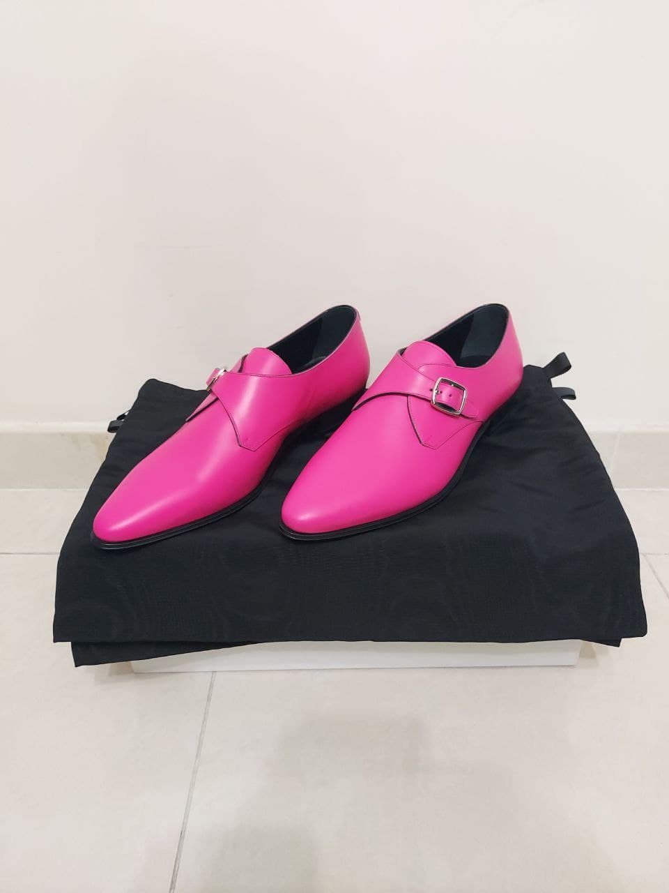 *New* SS19 Hot Pink Buckle Jacno Monk Strap Shoes