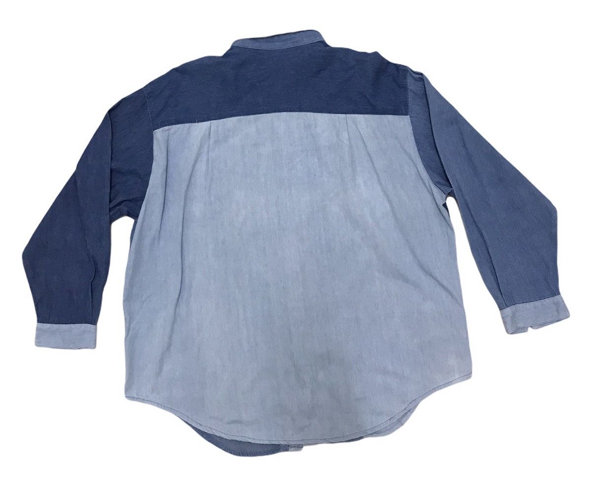 Japanese Brand Vintage Livreclaire Patchwork light denim shirt Size US L / EU 52-54 / 3 - 3 Thumbnail