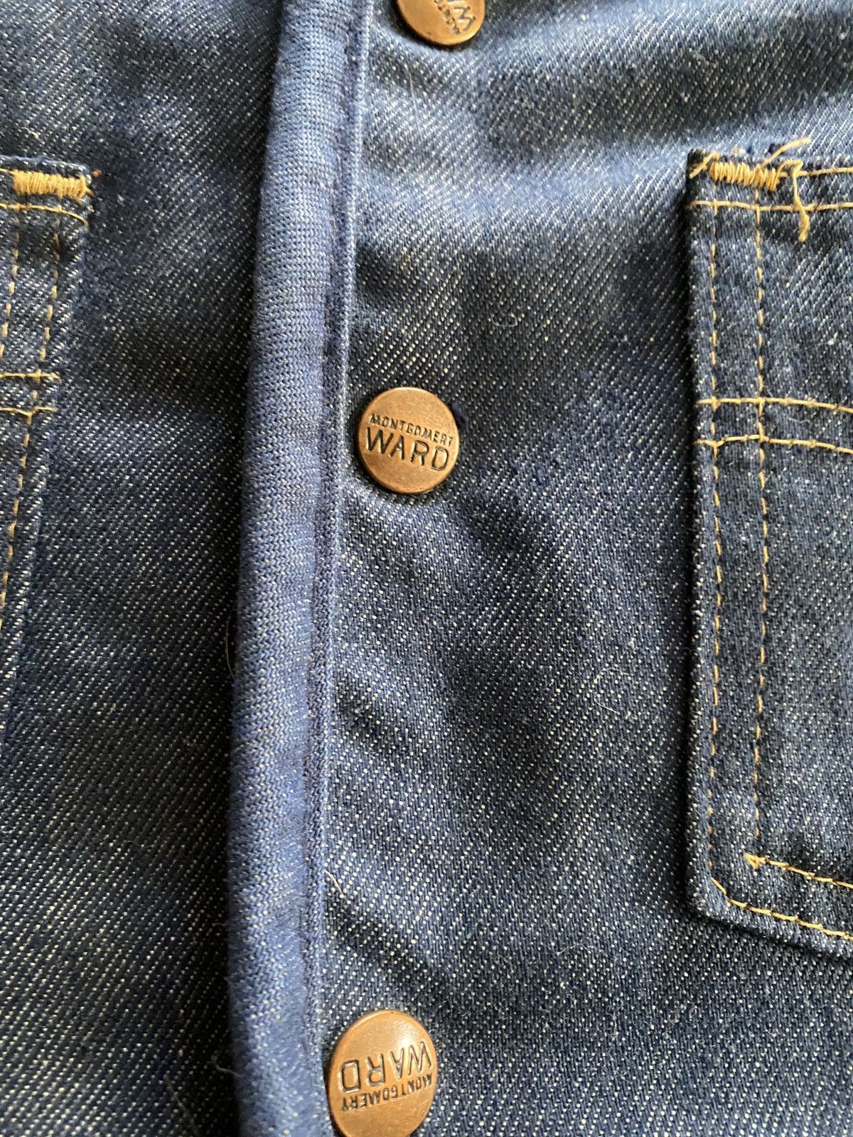 Vintage Vintage 70’s Montgomery Ward Denim & Deep Pile Fleece Vest Size US L / EU 52-54 / 3 - 5 Thumbnail