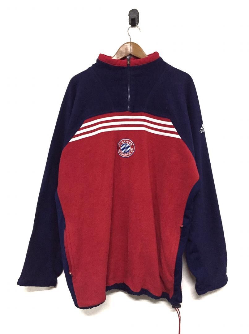 Adidas × Vintage Rare Vintage ADIDAS X Bayern Munchen Stripe Style Sweatshir Size US XL / EU 56 / 4 - 1 Thumbnail