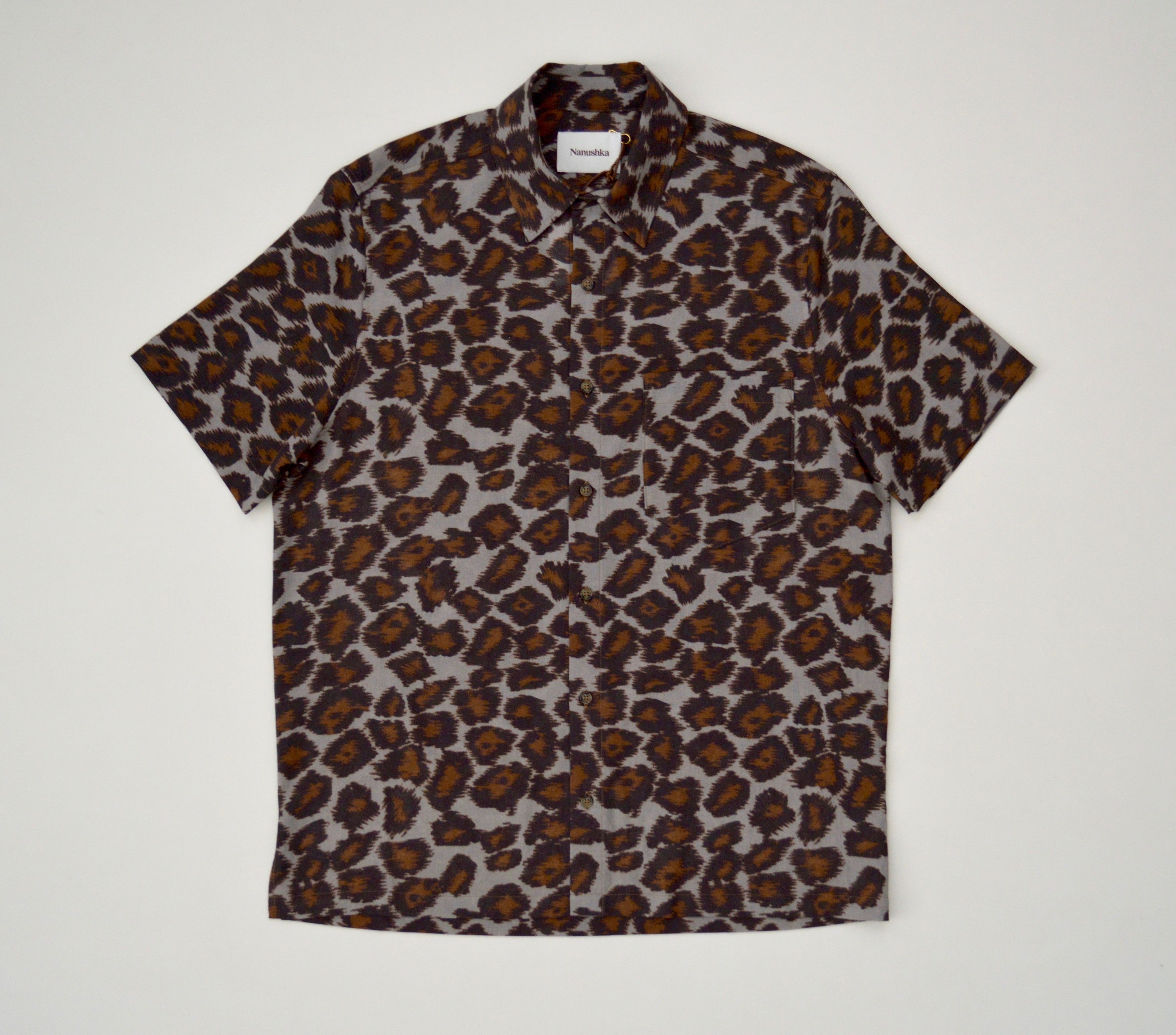 image of Nanushka S/s 21 Leopard Print 'adam' Shirt, Men's (Size Small)