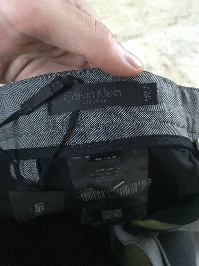 Calvin Klein 46 & 48 "Exact" Heather Grey Slacks Size US 32 / EU 48 - 12 Thumbnail