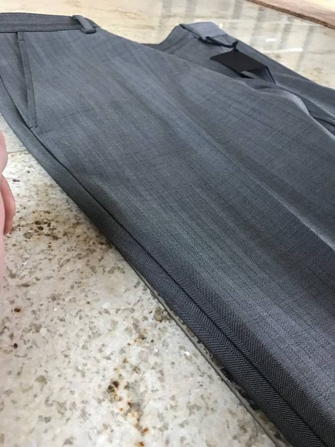 Calvin Klein 46 & 48 "Exact" Heather Grey Slacks Size US 32 / EU 48 - 6 Thumbnail
