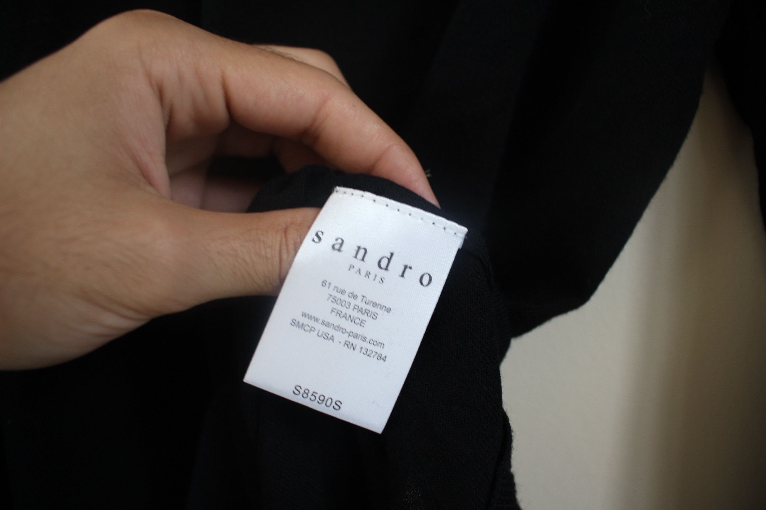 Sandro V Neck Black Sweater Size US L / EU 52-54 / 3 - 6 Thumbnail