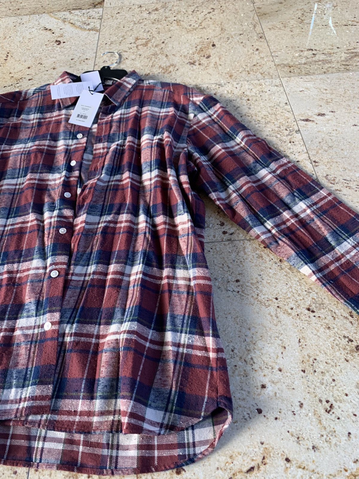 Faith Connexion Fit Check Shirt in Burgundy Size US XL / EU 56 / 4 - 9 Thumbnail