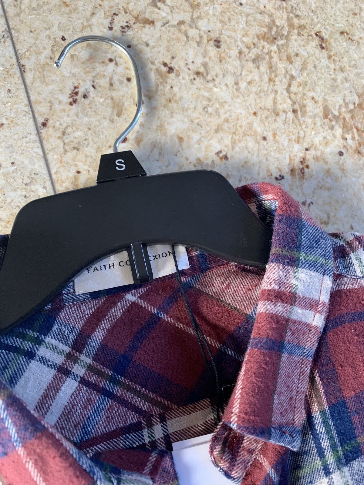 Faith Connexion Fit Check Shirt in Burgundy Size US XL / EU 56 / 4 - 7 Thumbnail