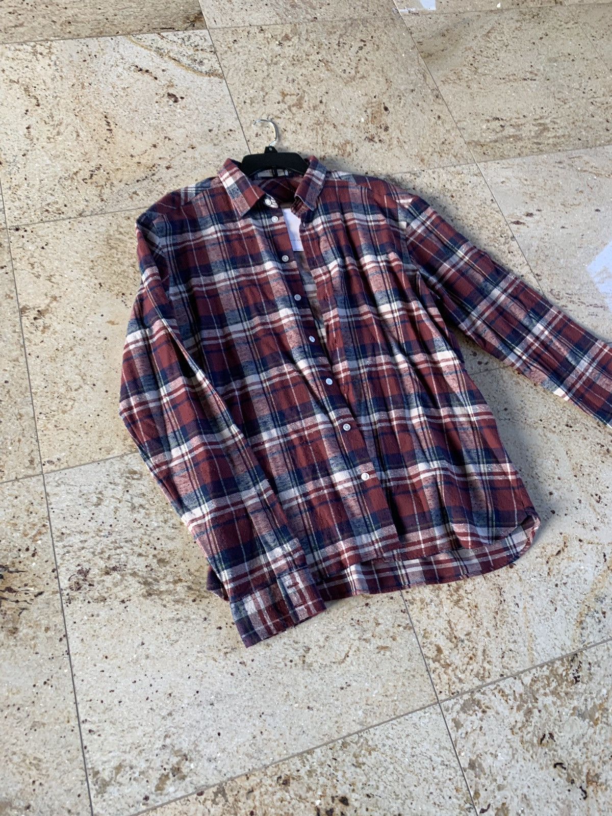 Faith Connexion Fit Check Shirt in Burgundy Size US XL / EU 56 / 4 - 3 Thumbnail