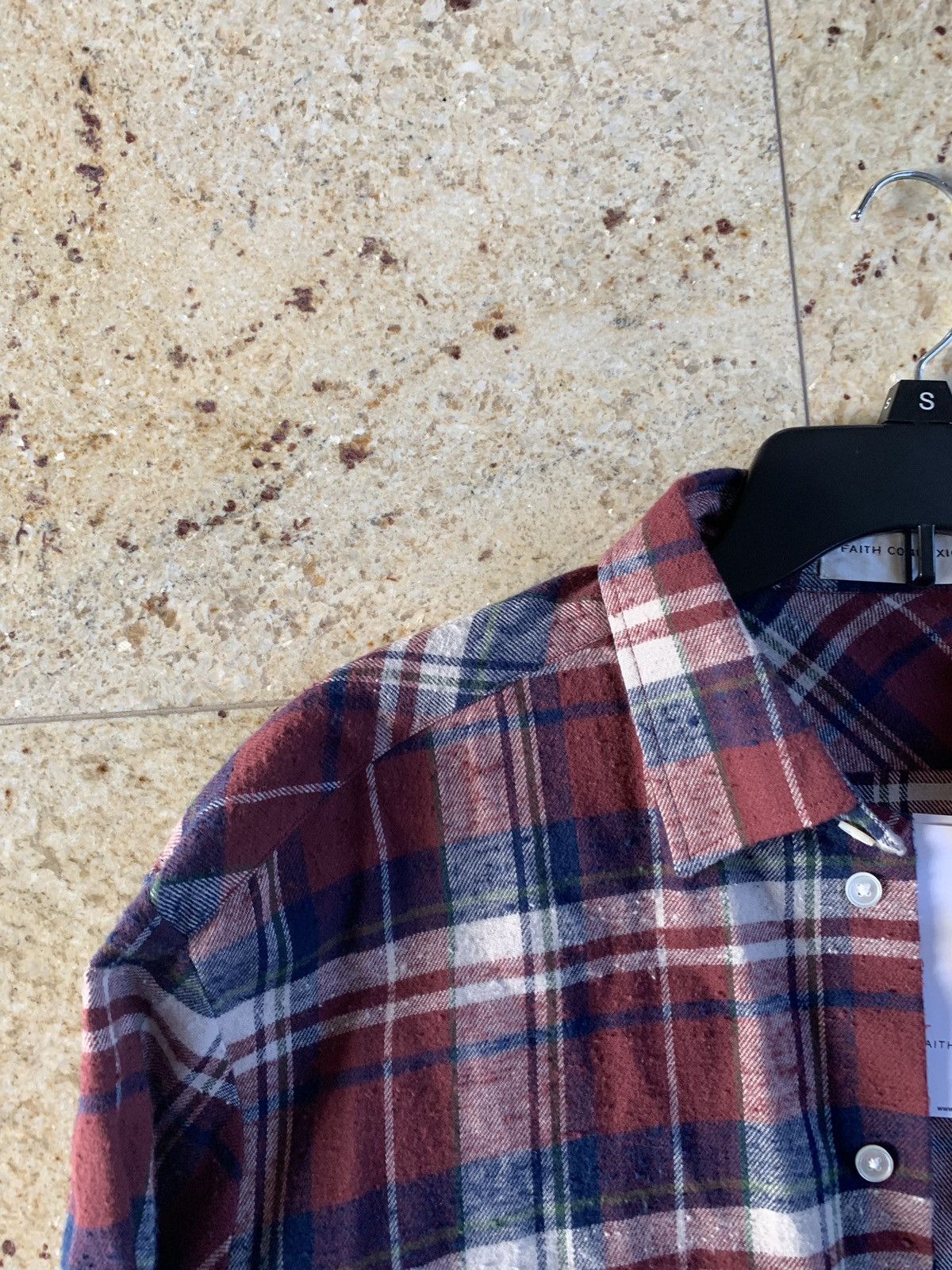Faith Connexion Fit Check Shirt in Burgundy Size US XL / EU 56 / 4 - 4 Thumbnail