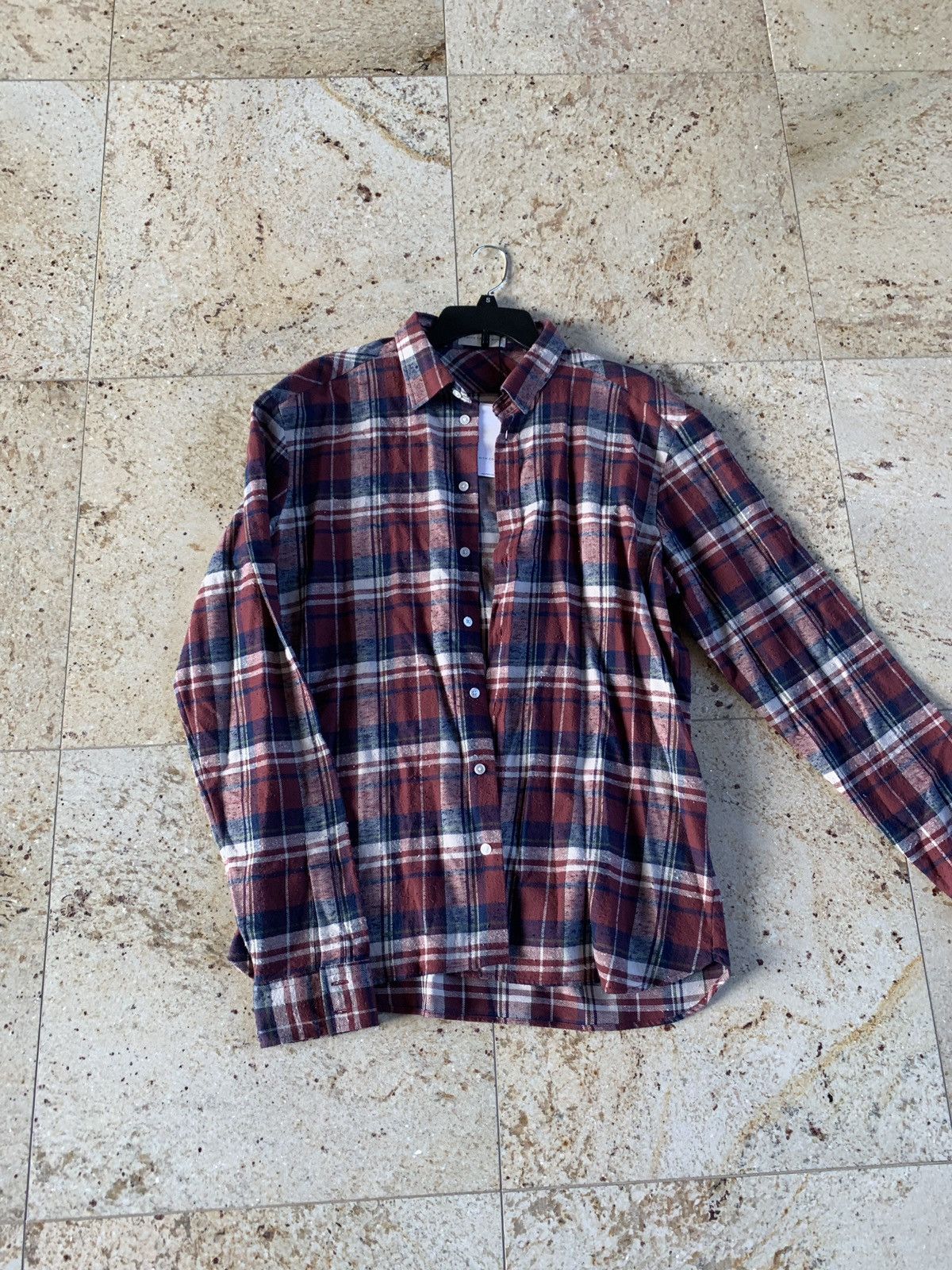 Faith Connexion Fit Check Shirt in Burgundy Size US XL / EU 56 / 4 - 2 Thumbnail