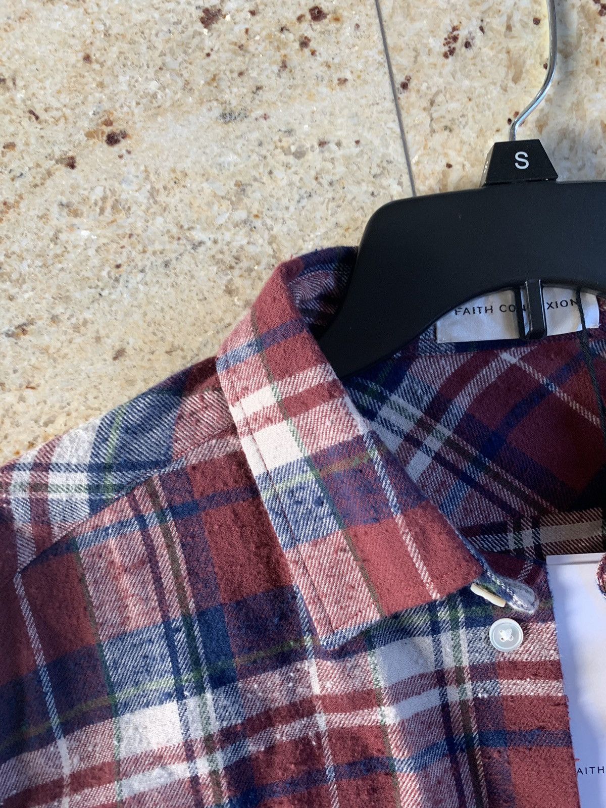 Faith Connexion Fit Check Shirt in Burgundy Size US XL / EU 56 / 4 - 8 Thumbnail