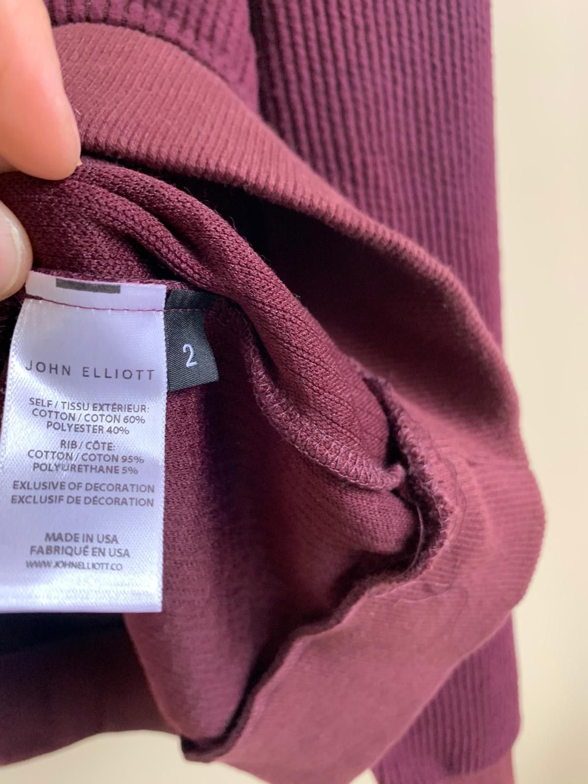 John Elliott FW18 Ribbed Crewneck in Burgundy Size US M / EU 48-50 / 2 - 12 Thumbnail