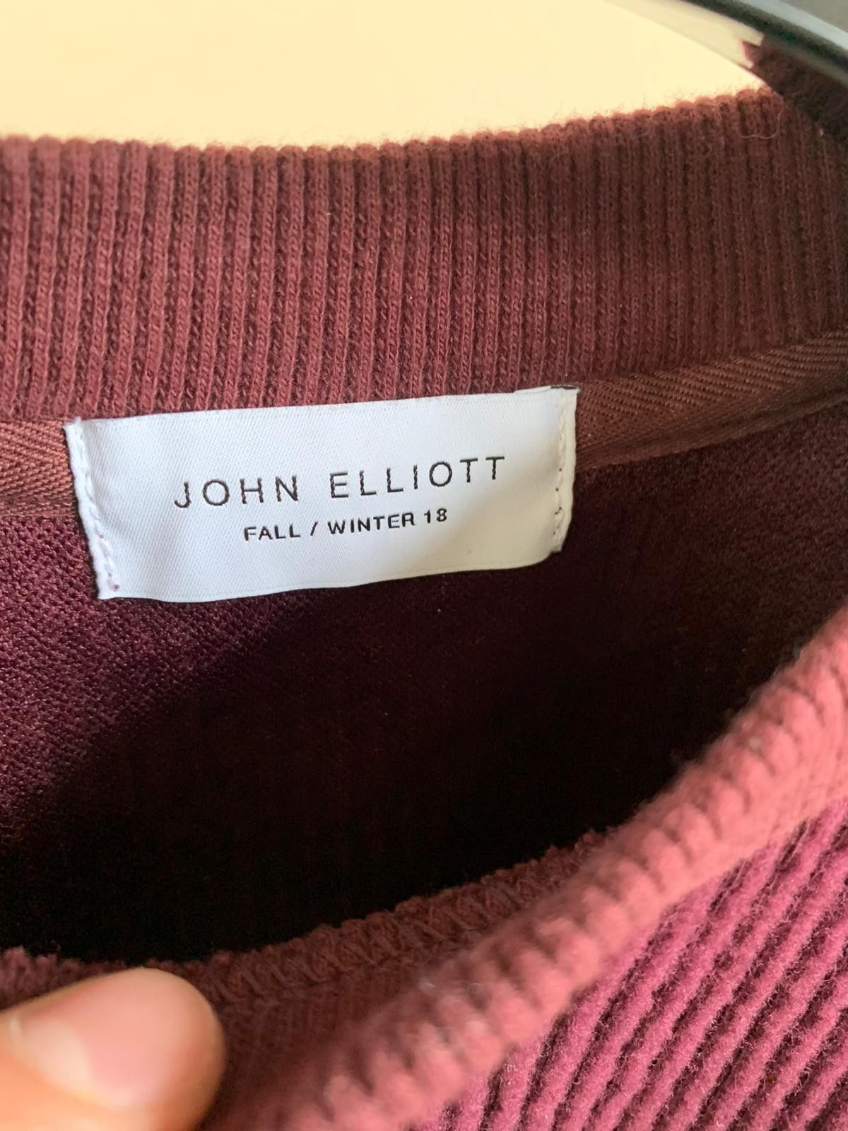 John Elliott FW18 Ribbed Crewneck in Burgundy Size US M / EU 48-50 / 2 - 2 Thumbnail