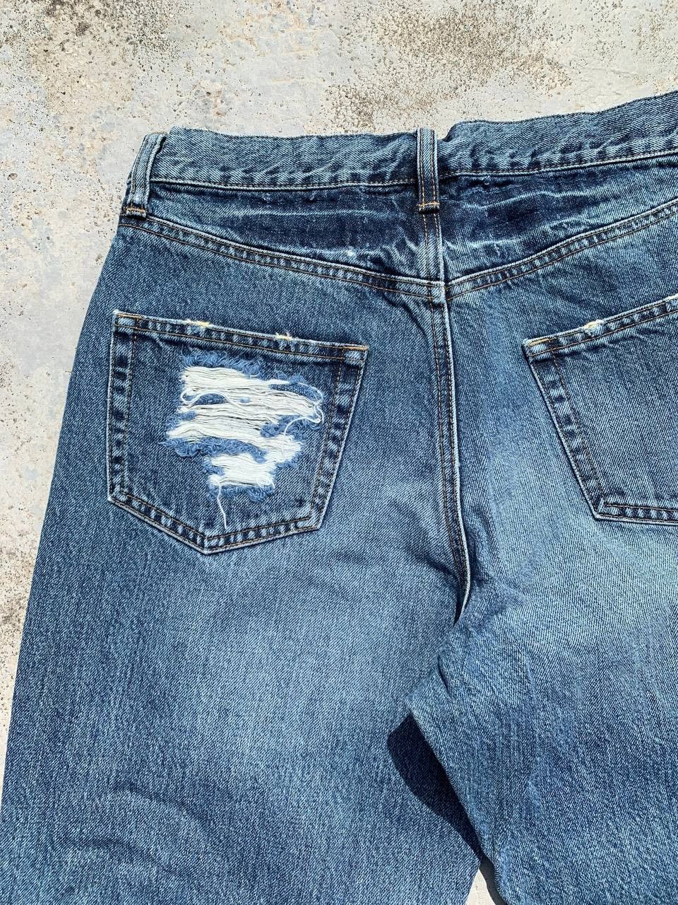 Japanese Brand Famock Distressed Denim Washed Jeans Size US 30 / EU 46 - 11 Thumbnail