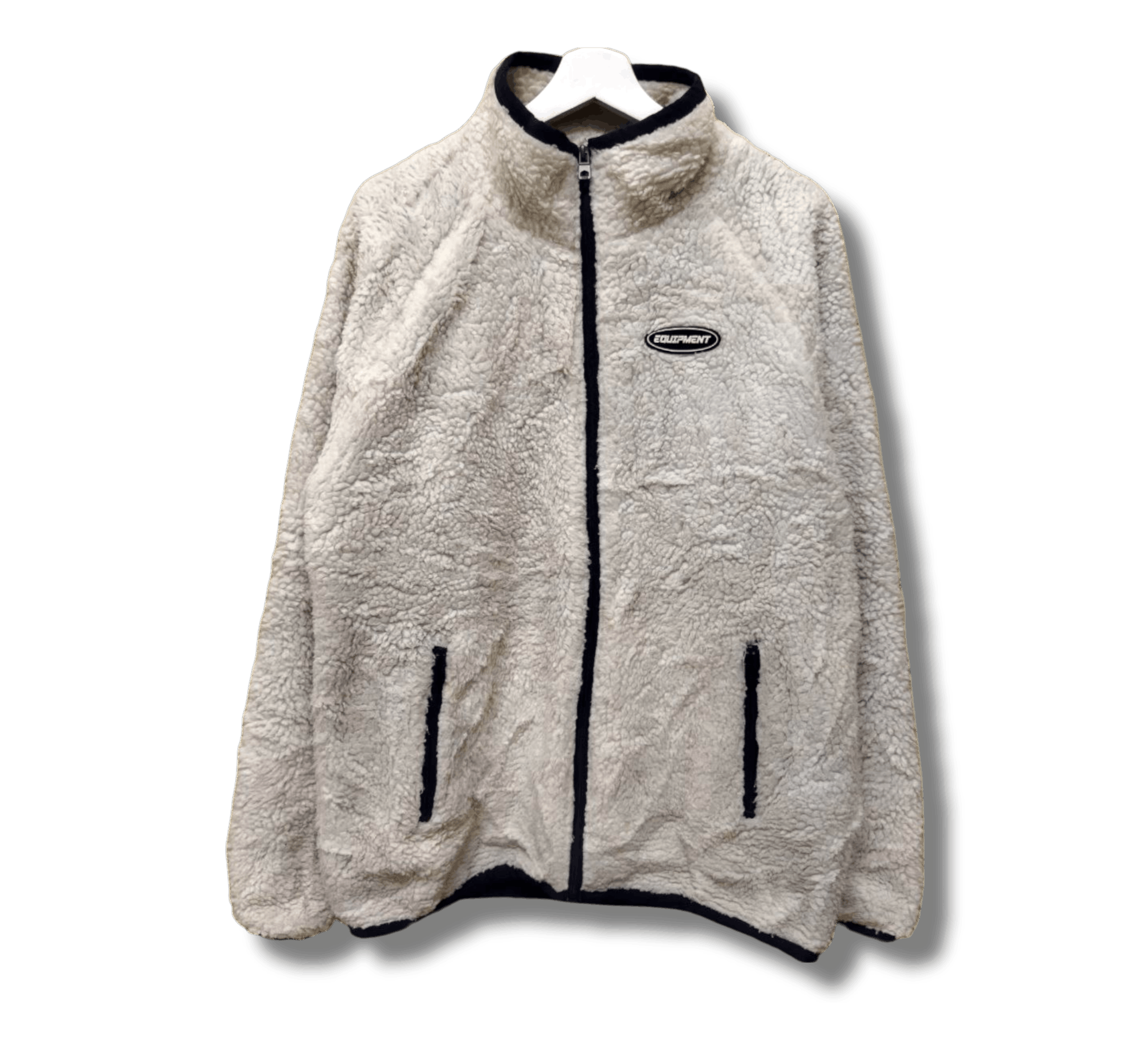 image of henus Edwin Fleece Sherpa Jacket in White, Men's (Size XL)
