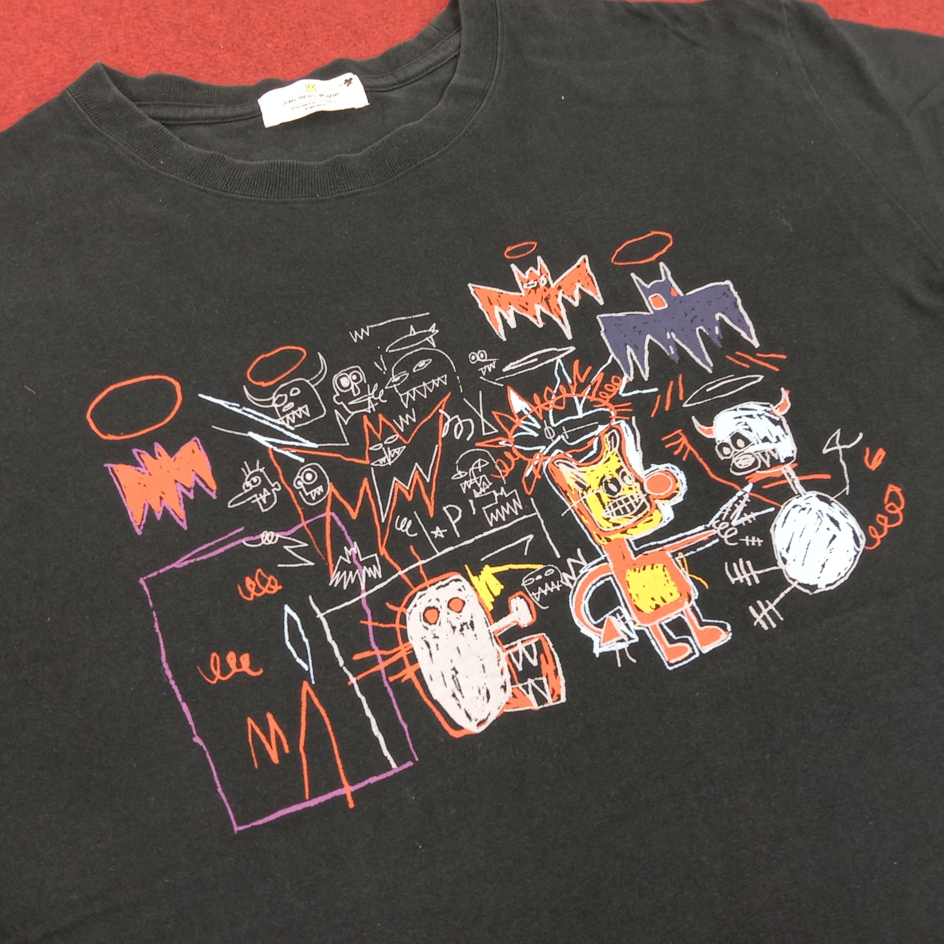 Japanese Brand × Jean-Michel Basquiat × Vintage Jean Michel Basquiat X Uniqlo Art Style Design Tshirt Size US XL / EU 56 / 4 - 2 Thumbnail
