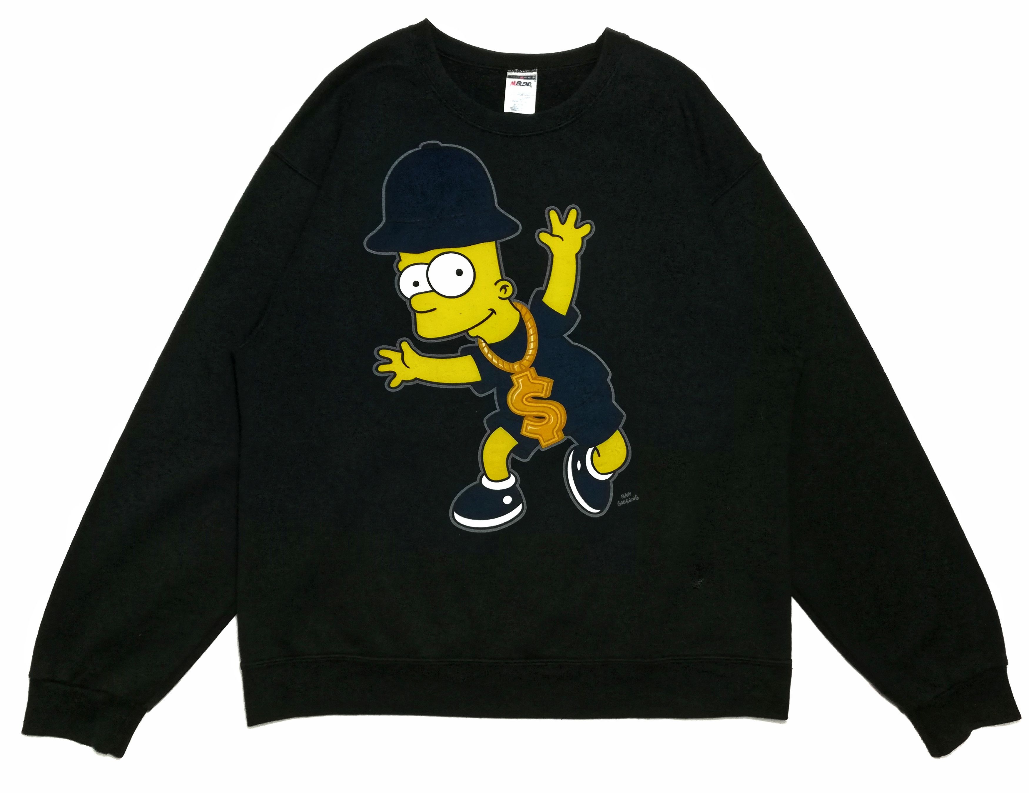 The Simpsons 🔥Vintage 90's Bart Simpsons Black Cartoons Sweatshirt🔥 Size US L / EU 52-54 / 3 - 1 Thumbnail