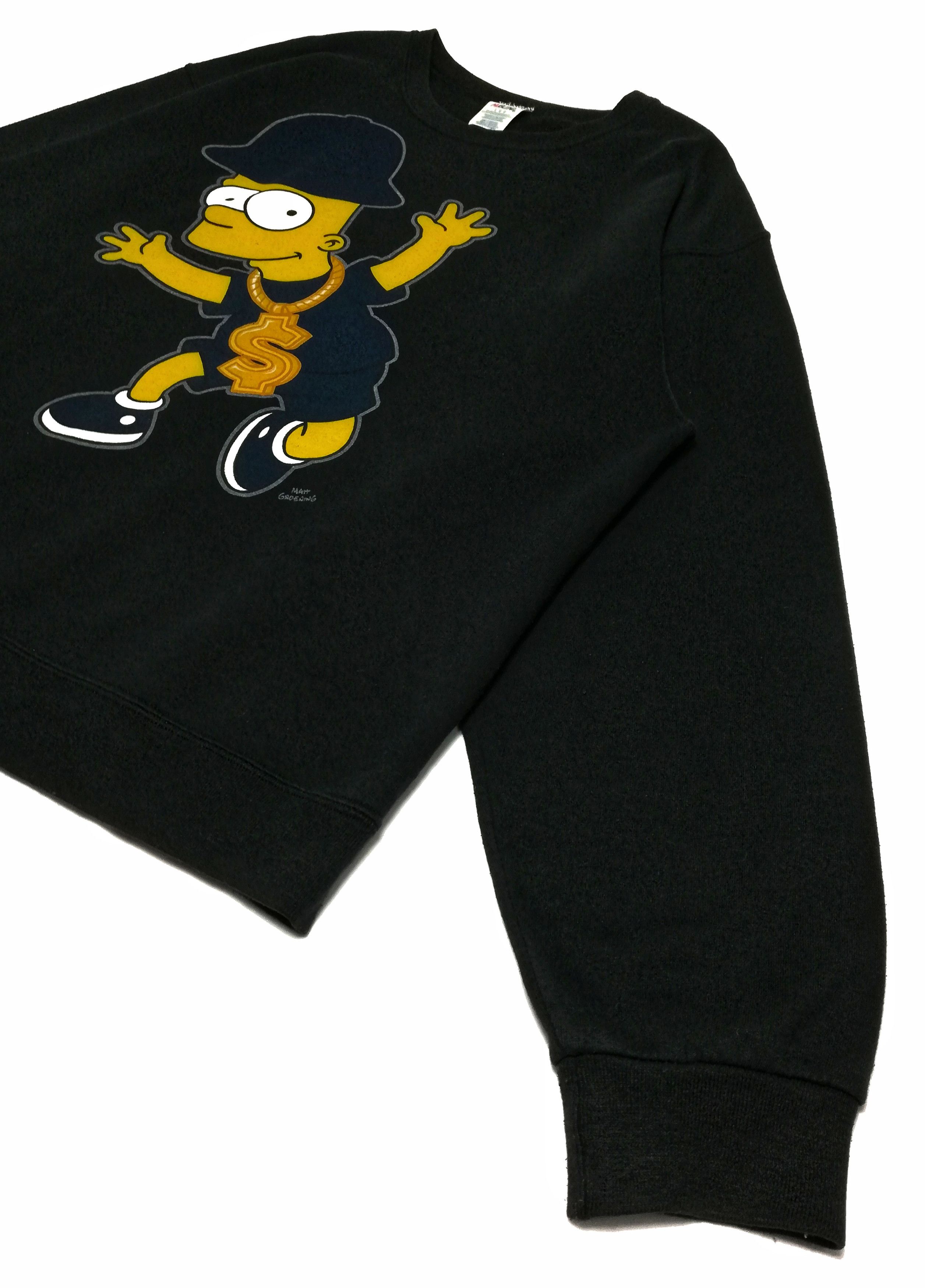 The Simpsons 🔥Vintage 90's Bart Simpsons Black Cartoons Sweatshirt🔥 Size US L / EU 52-54 / 3 - 6 Thumbnail