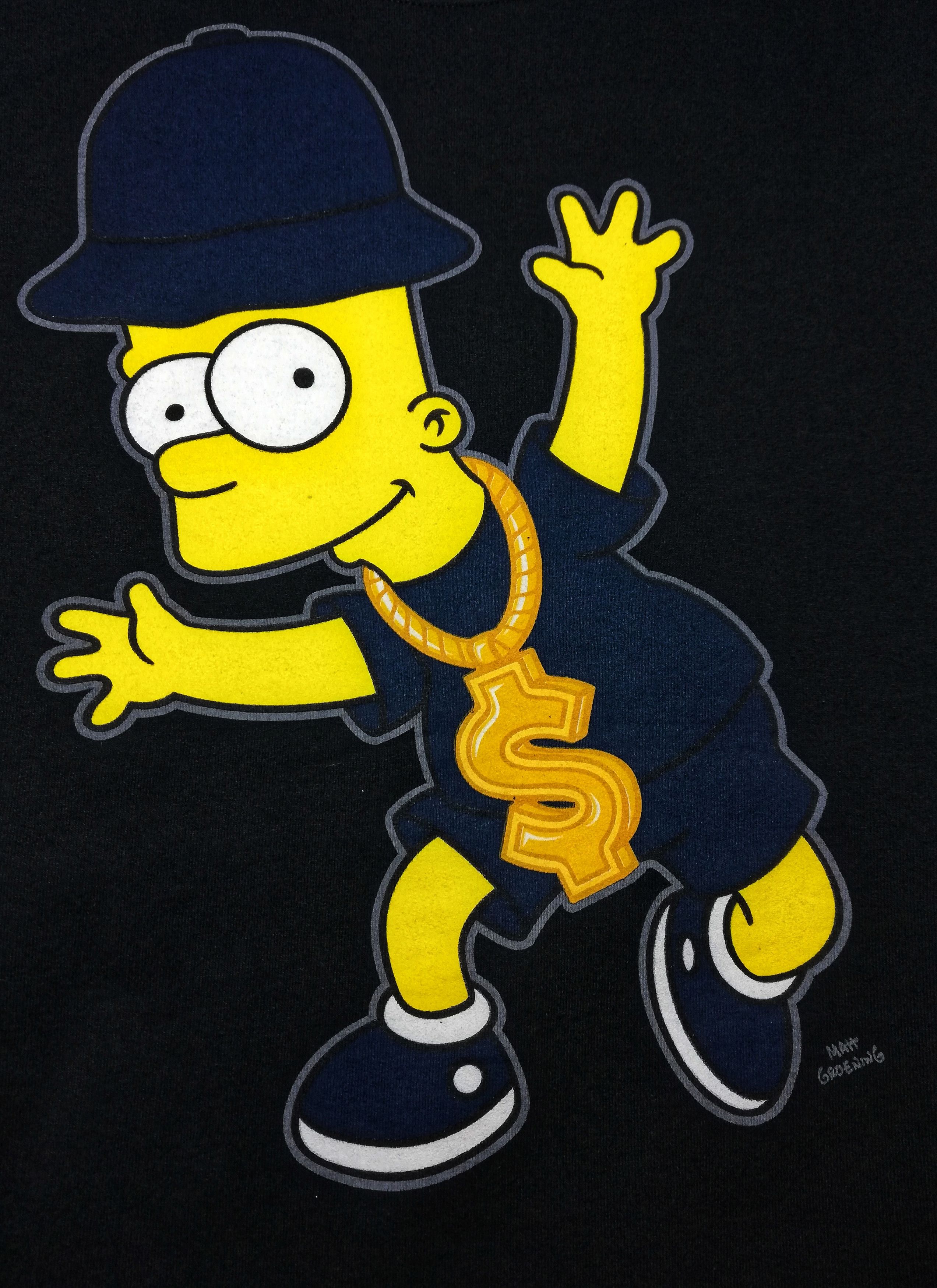 The Simpsons 🔥Vintage 90's Bart Simpsons Black Cartoons Sweatshirt🔥 Size US L / EU 52-54 / 3 - 3 Thumbnail