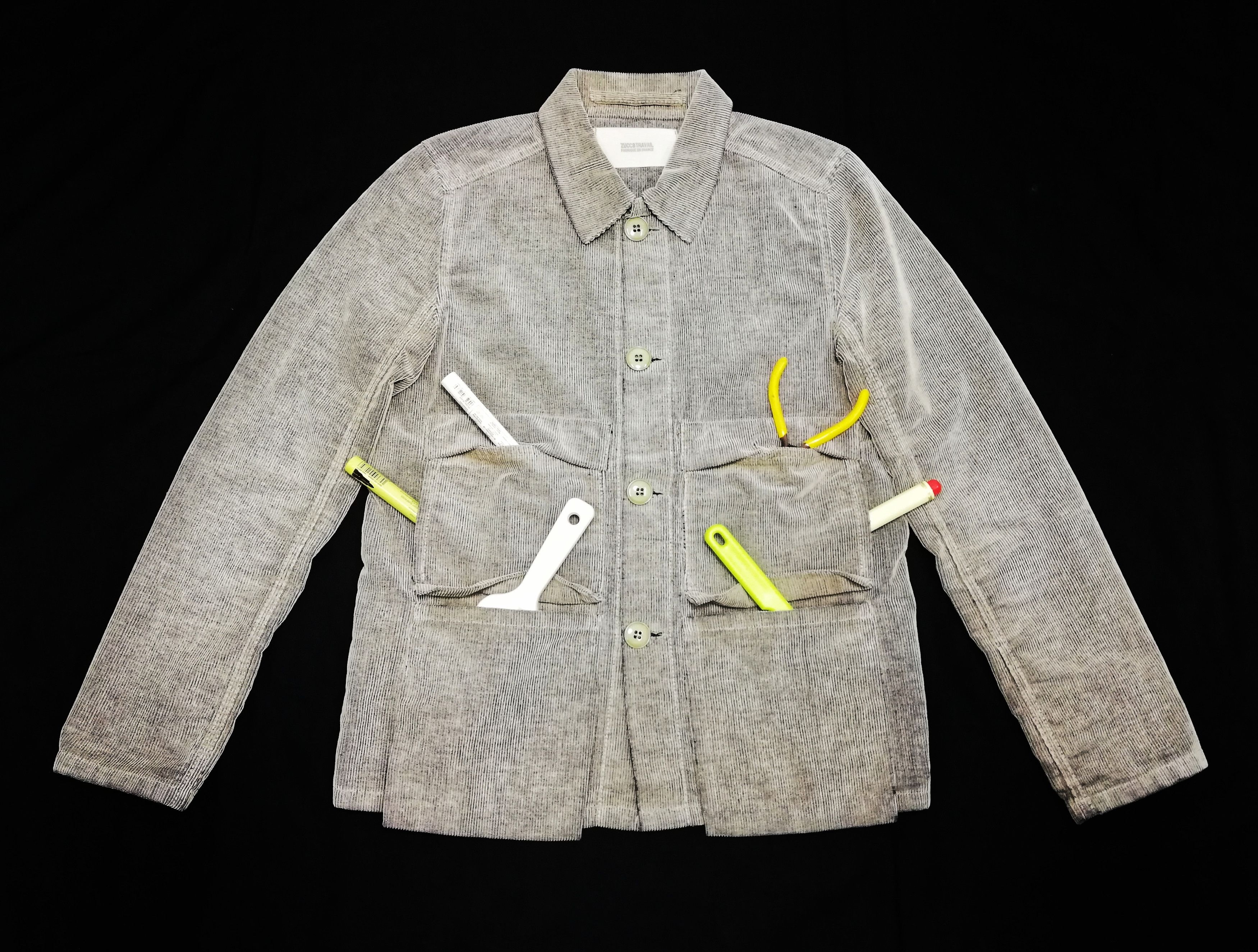 🔥Zucca Travail Fabfuque En France Cargo Pocket Corduroy🔥
