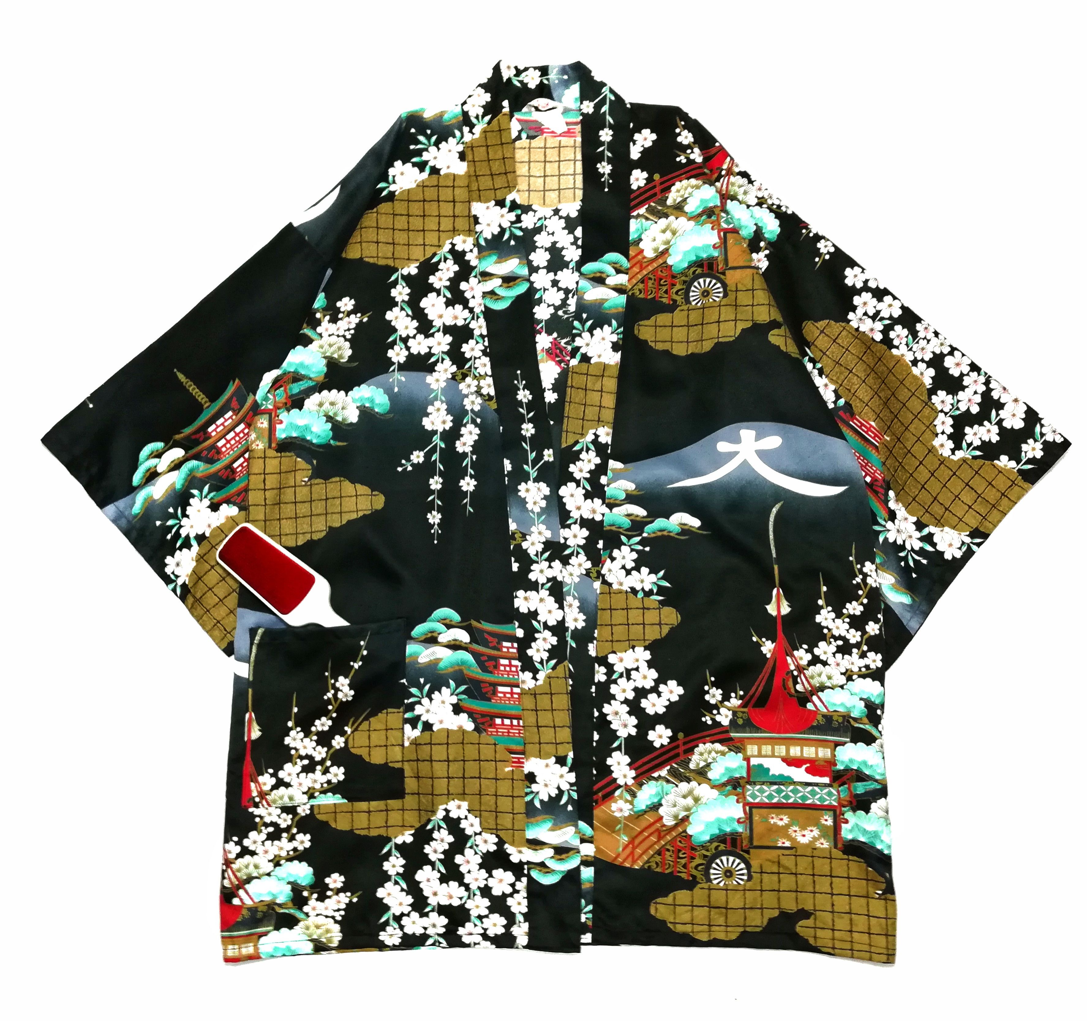 Art Comes First × Japanese Brand 🔥Maruky Polyester Japanese kimono Boho Robe Classic🔥 Size US L / EU 52-54 / 3 - 5 Thumbnail