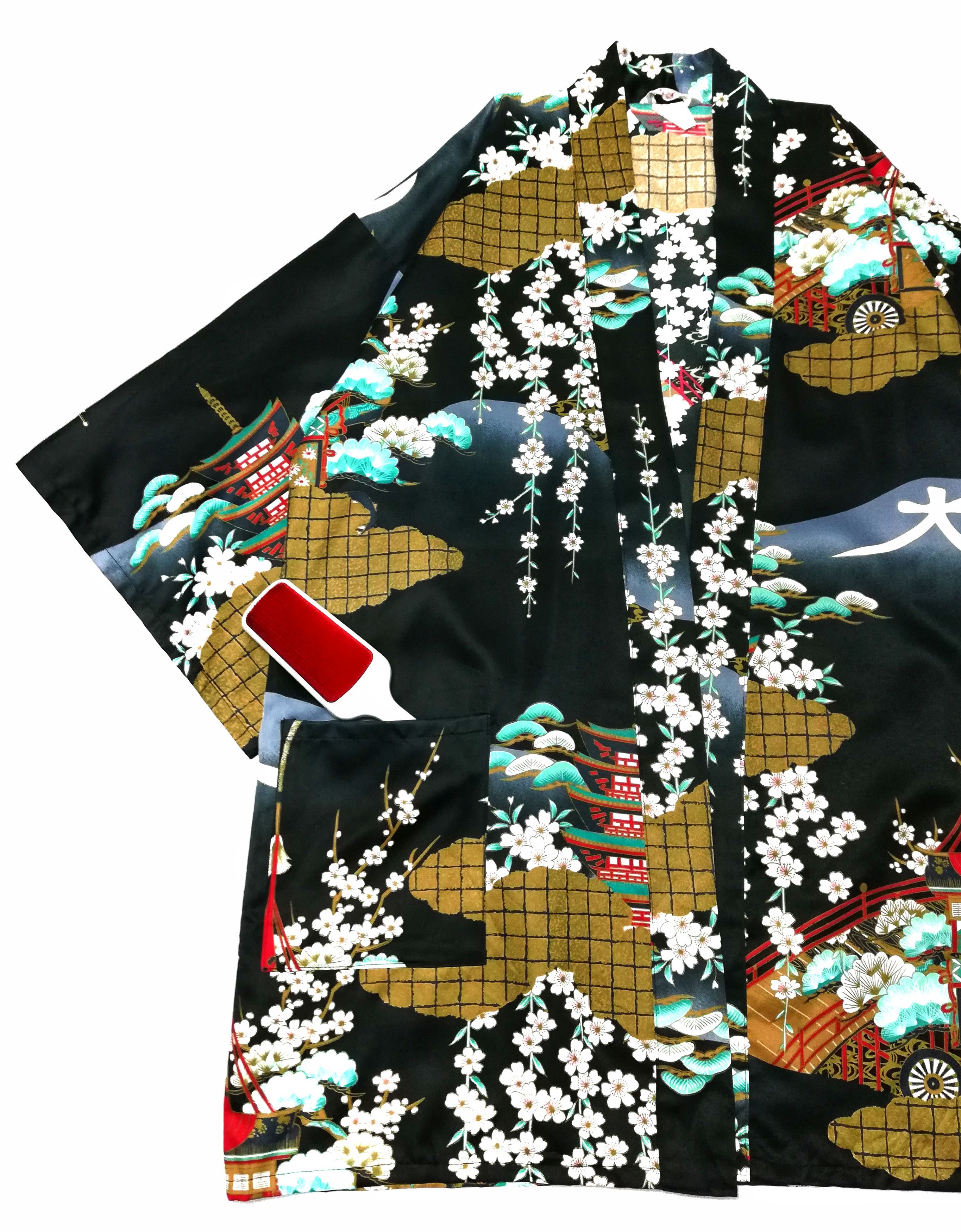 Art Comes First × Japanese Brand 🔥Maruky Polyester Japanese kimono Boho Robe Classic🔥 Size US L / EU 52-54 / 3 - 6 Thumbnail