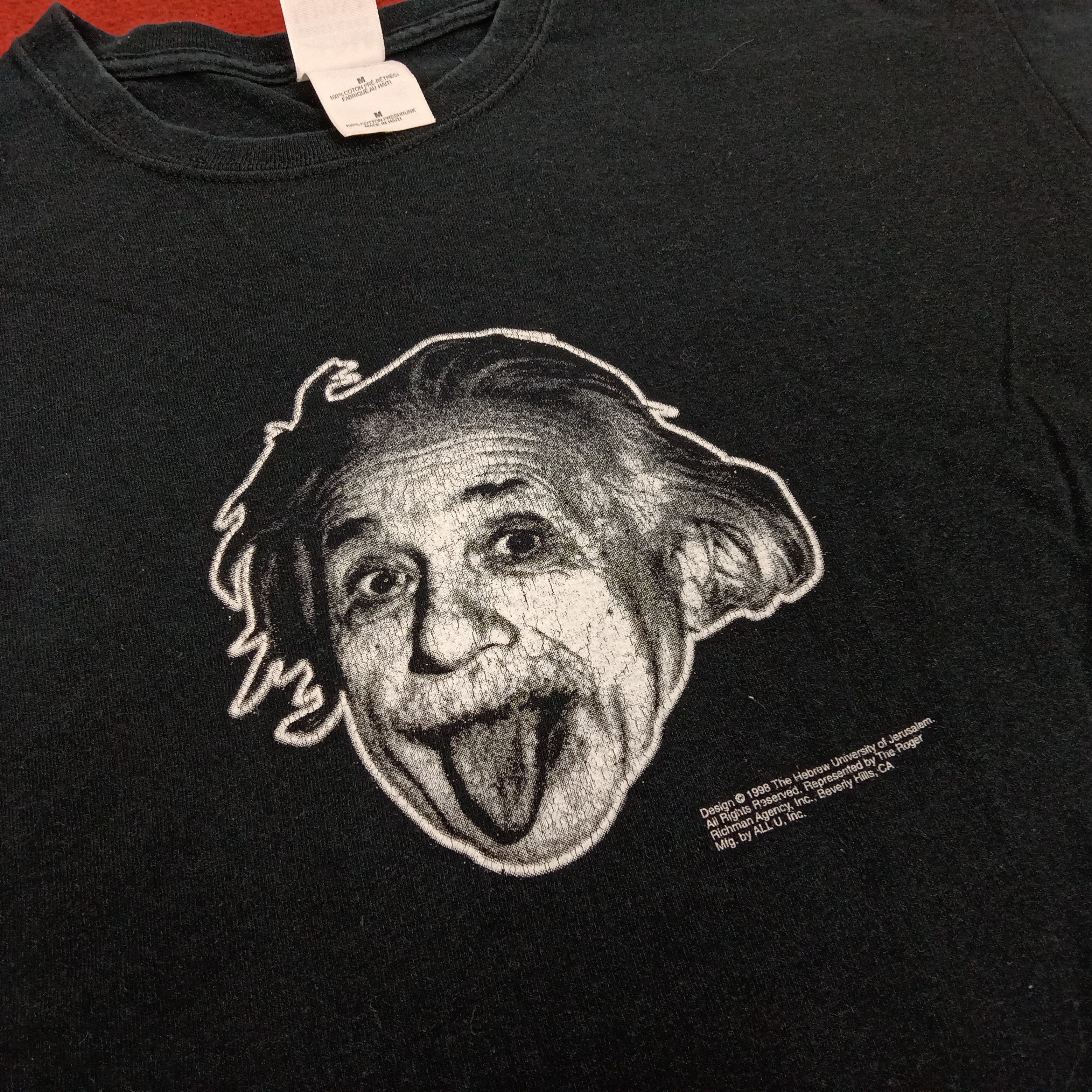 Vintage Albert Einstein Streetwear Style Vintage Tshirt Size US M / EU 48-50 / 2 - 2 Thumbnail