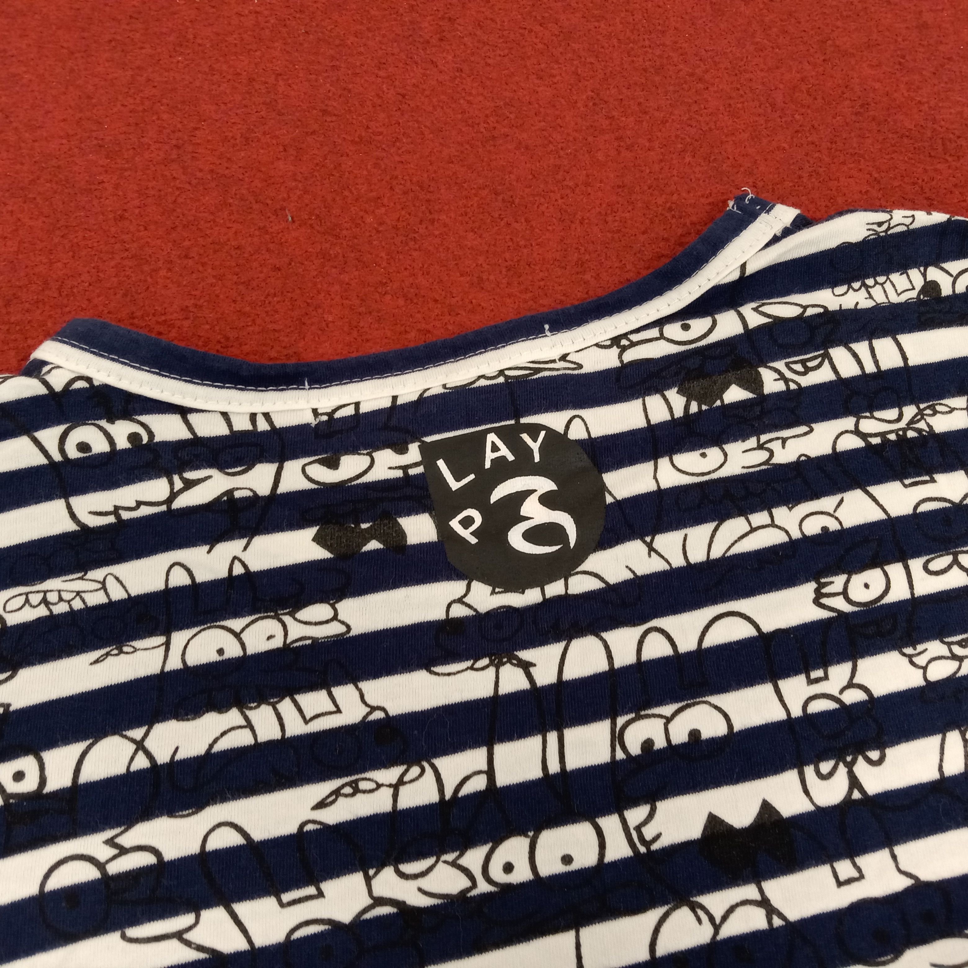Comme des Garcons × Japanese Brand × Vintage CDG Play Comme Des Garcons Small Logo Stripes Design Tshirt Size M / US 6-8 / IT 42-44 - 4 Thumbnail