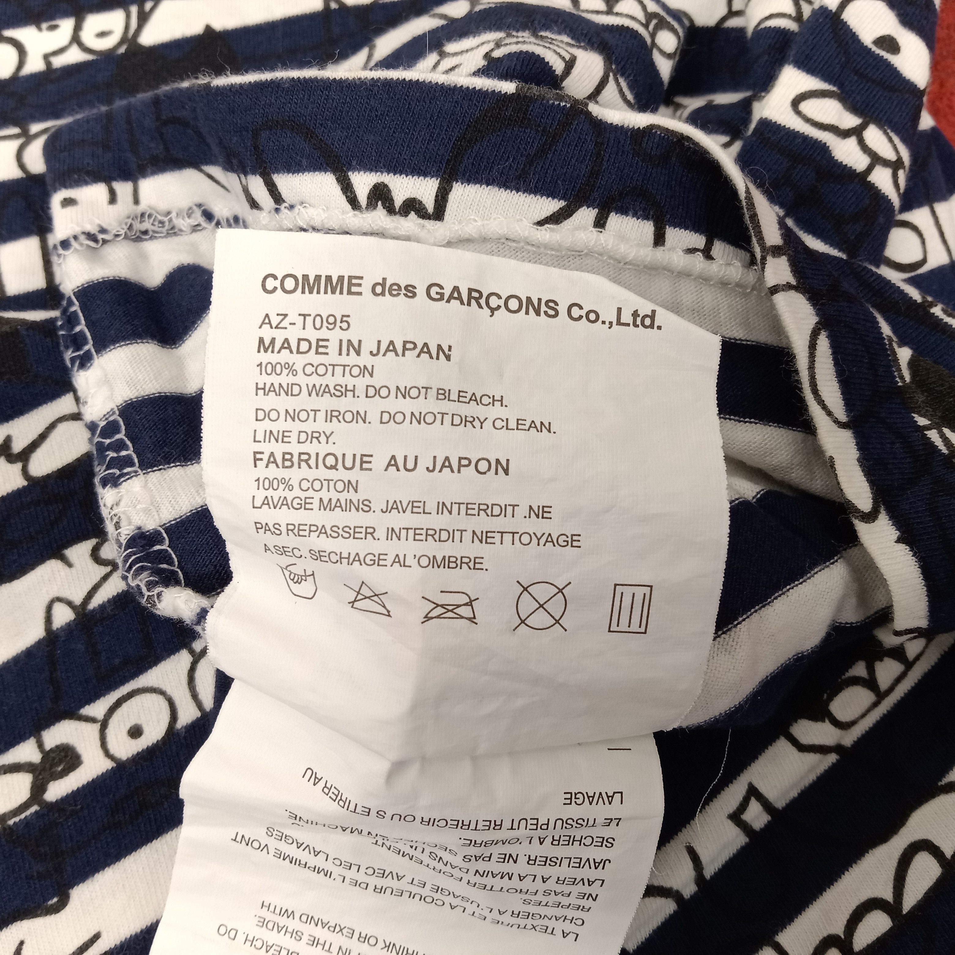 Comme des Garcons × Japanese Brand × Vintage CDG Play Comme Des Garcons Small Logo Stripes Design Tshirt Size M / US 6-8 / IT 42-44 - 8 Thumbnail