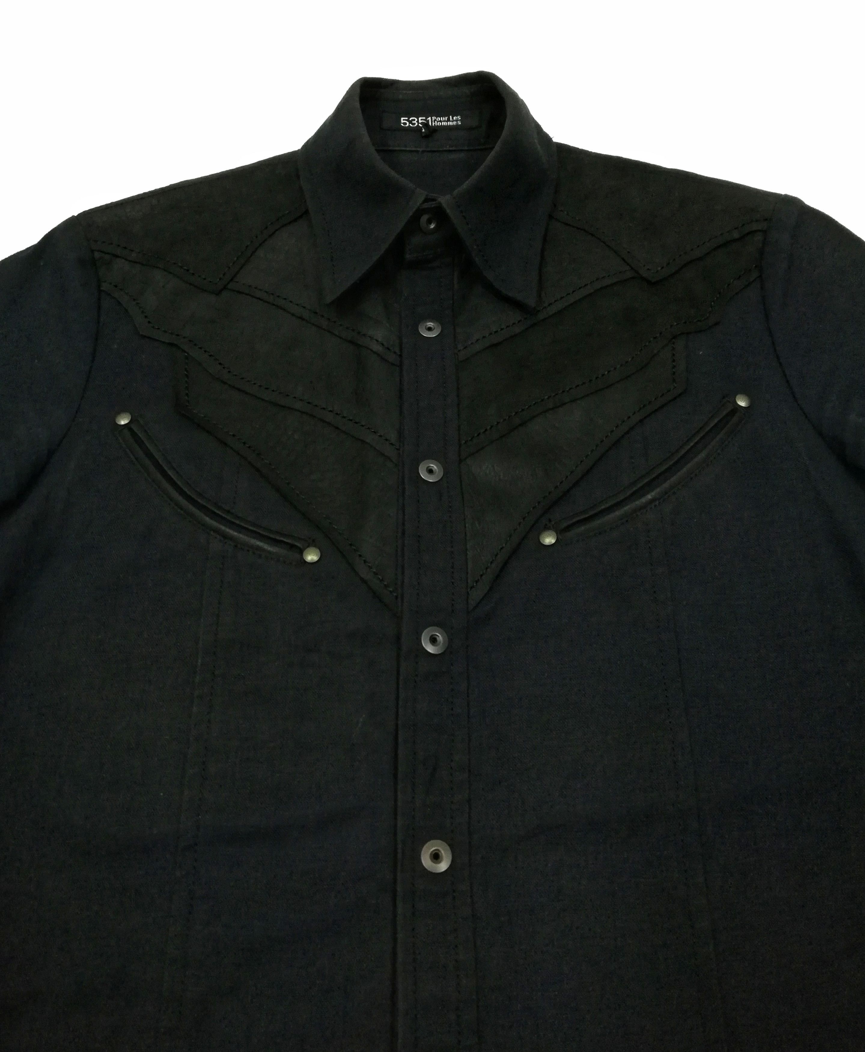 5351 POUR LES HOMMES × Japanese Brand 🔥Designer 5351 Pour Les Hommes Shirts Button Up Cotton🔥 Size US XS / EU 42 / 0 - 3 Thumbnail