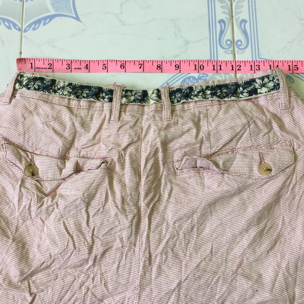 Zara Zara man short pant with belt Hawaiian design Size US 39 - 13 Thumbnail