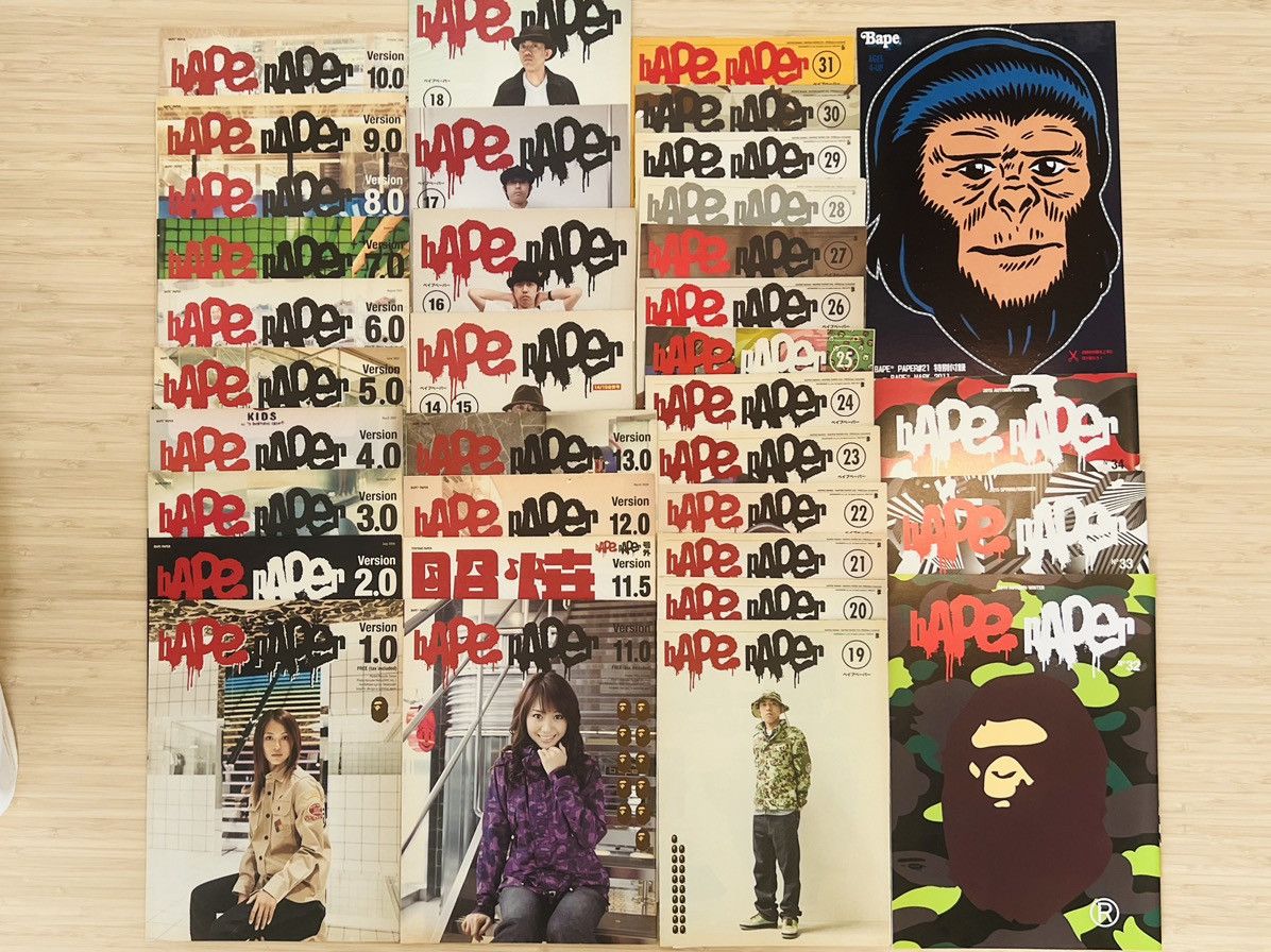 Bape 🇯🇵 RARE OG BAPE PAPER SET COMPLETE 1-34 Poster Magazine | Grailed