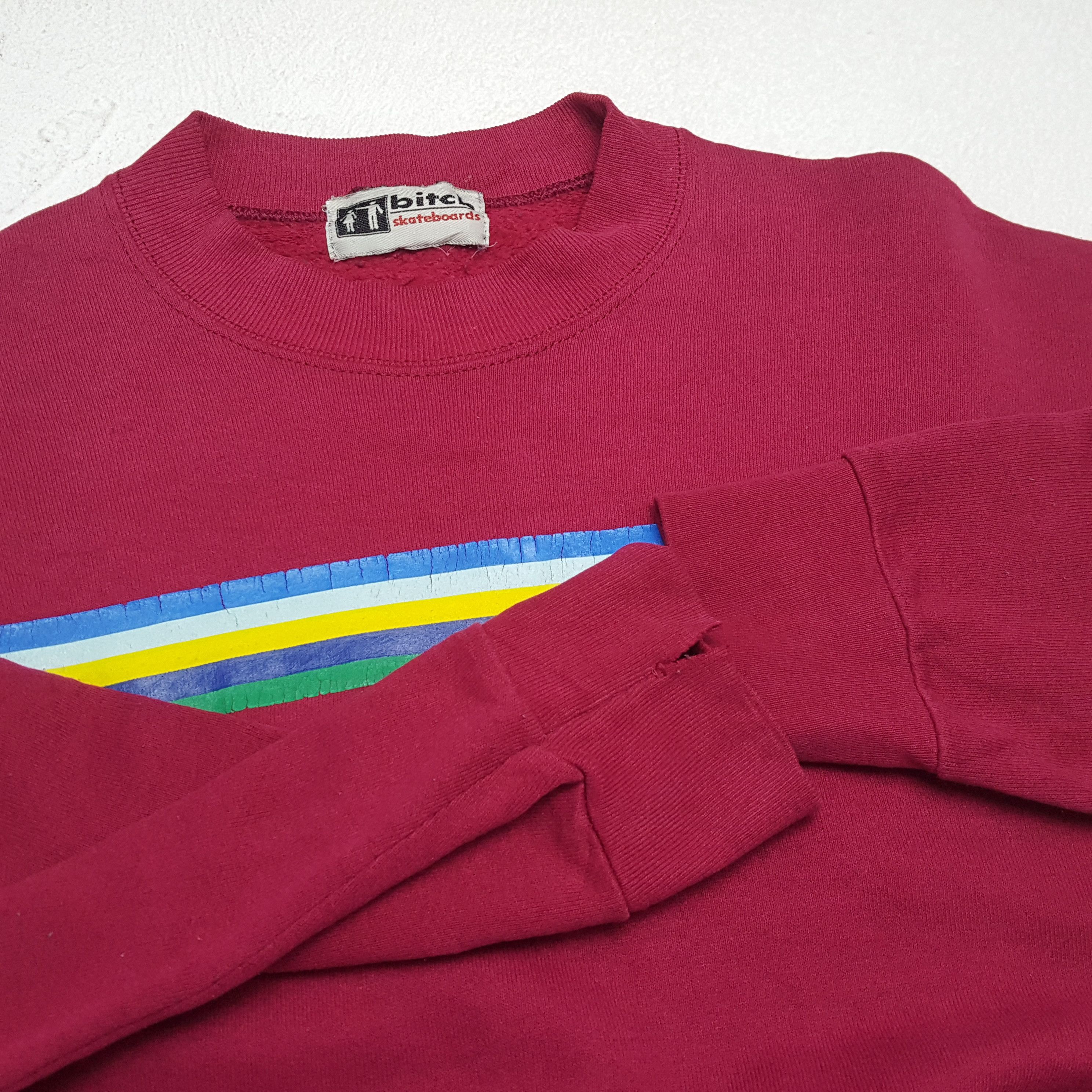 Vintage BITCH SKATEBOARDS Center Stripes Design Vintage Sweatshirt Size US M / EU 48-50 / 2 - 7 Thumbnail