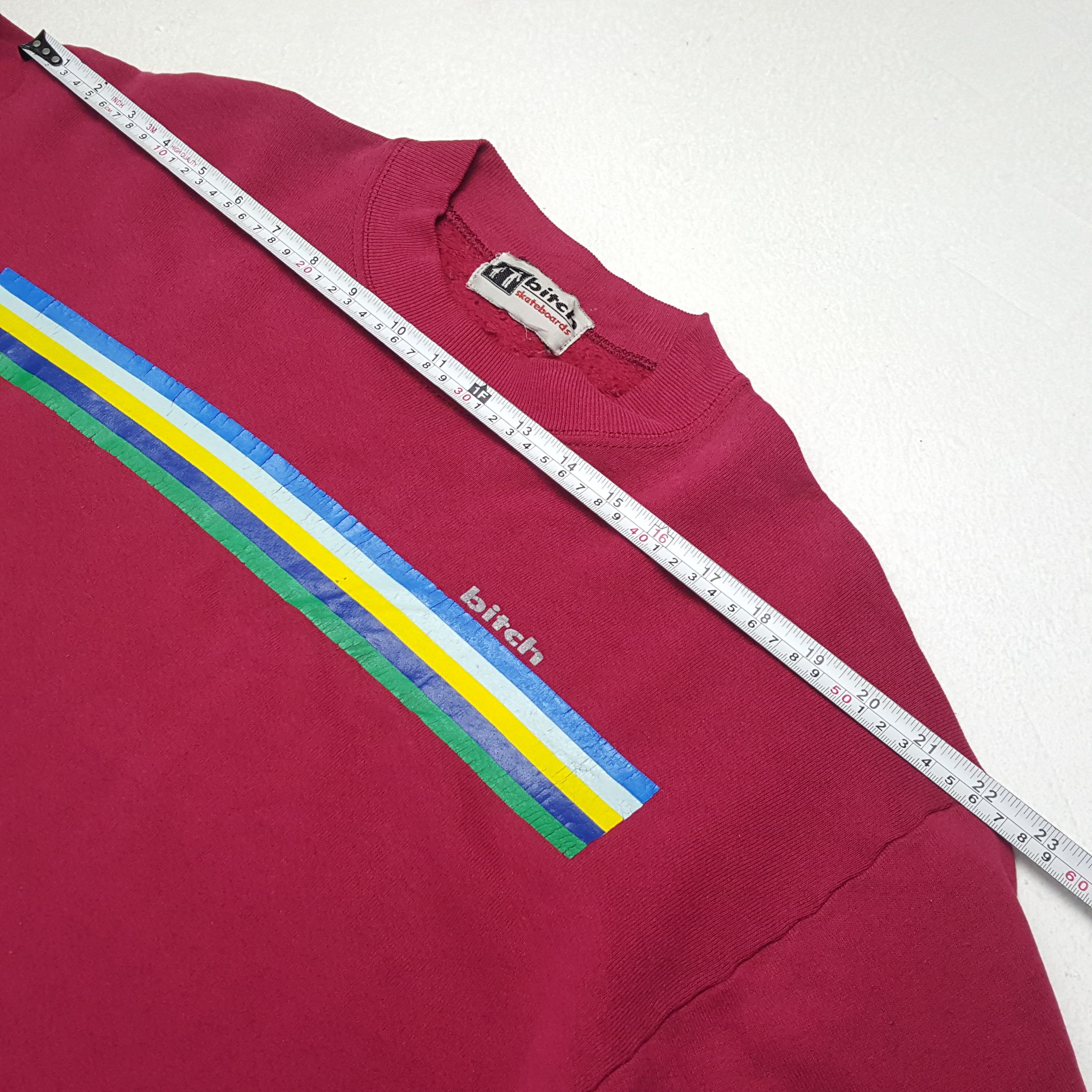 Vintage BITCH SKATEBOARDS Center Stripes Design Vintage Sweatshirt Size US M / EU 48-50 / 2 - 4 Thumbnail