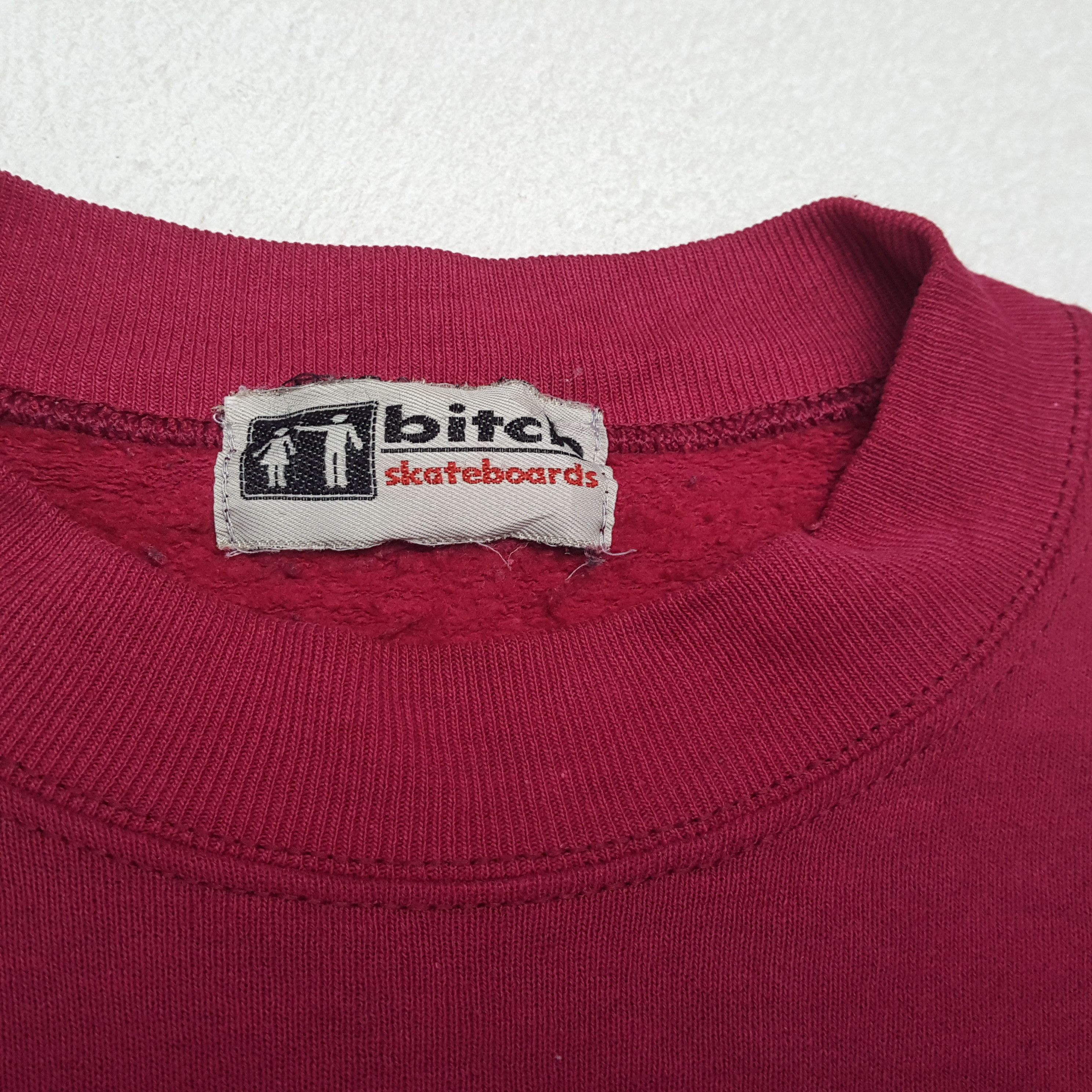 Vintage BITCH SKATEBOARDS Center Stripes Design Vintage Sweatshirt Size US M / EU 48-50 / 2 - 8 Thumbnail