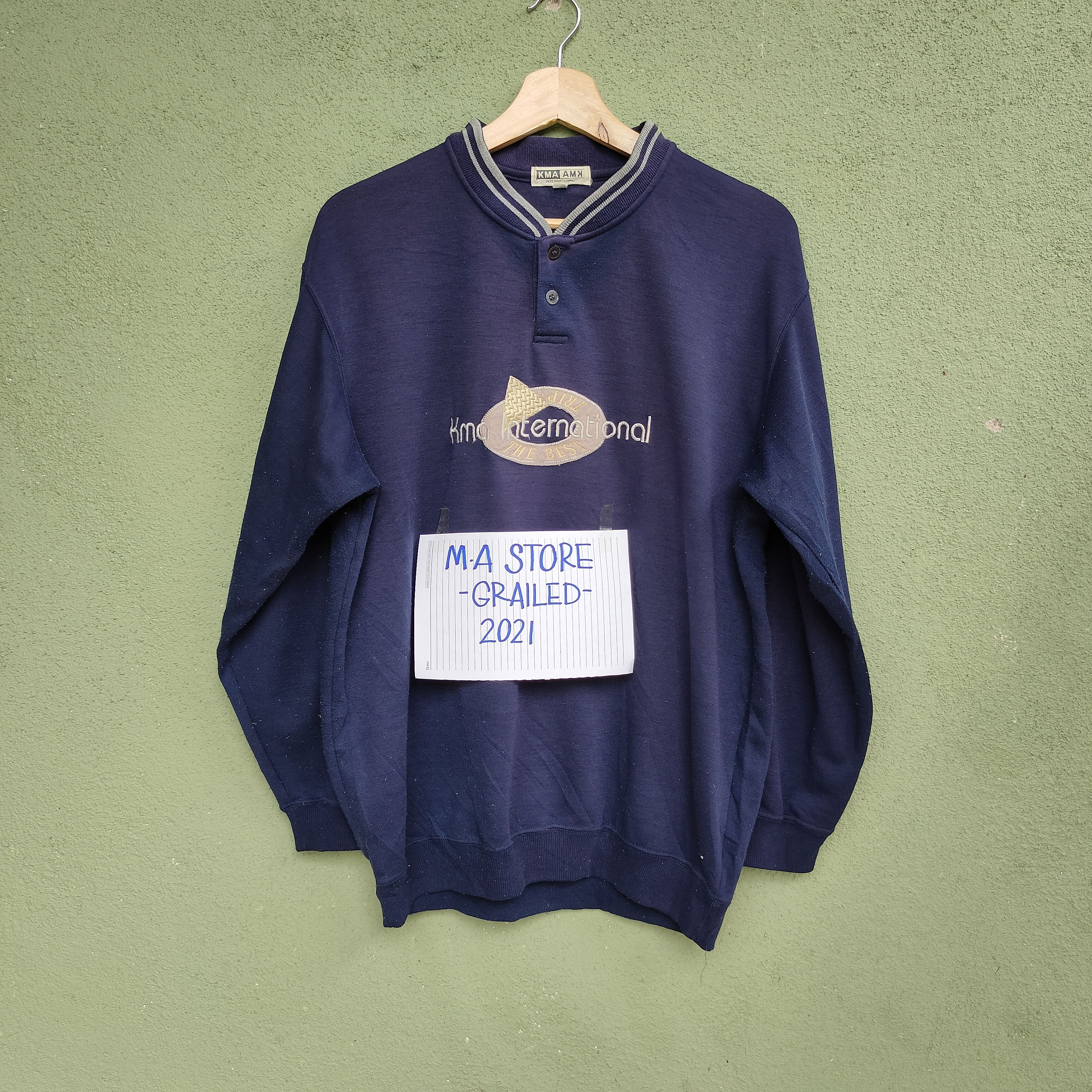 Designer Vintaga Kma International Embroidery Logo Sweatshirt Jumper Size US M / EU 48-50 / 2 - 1 Thumbnail
