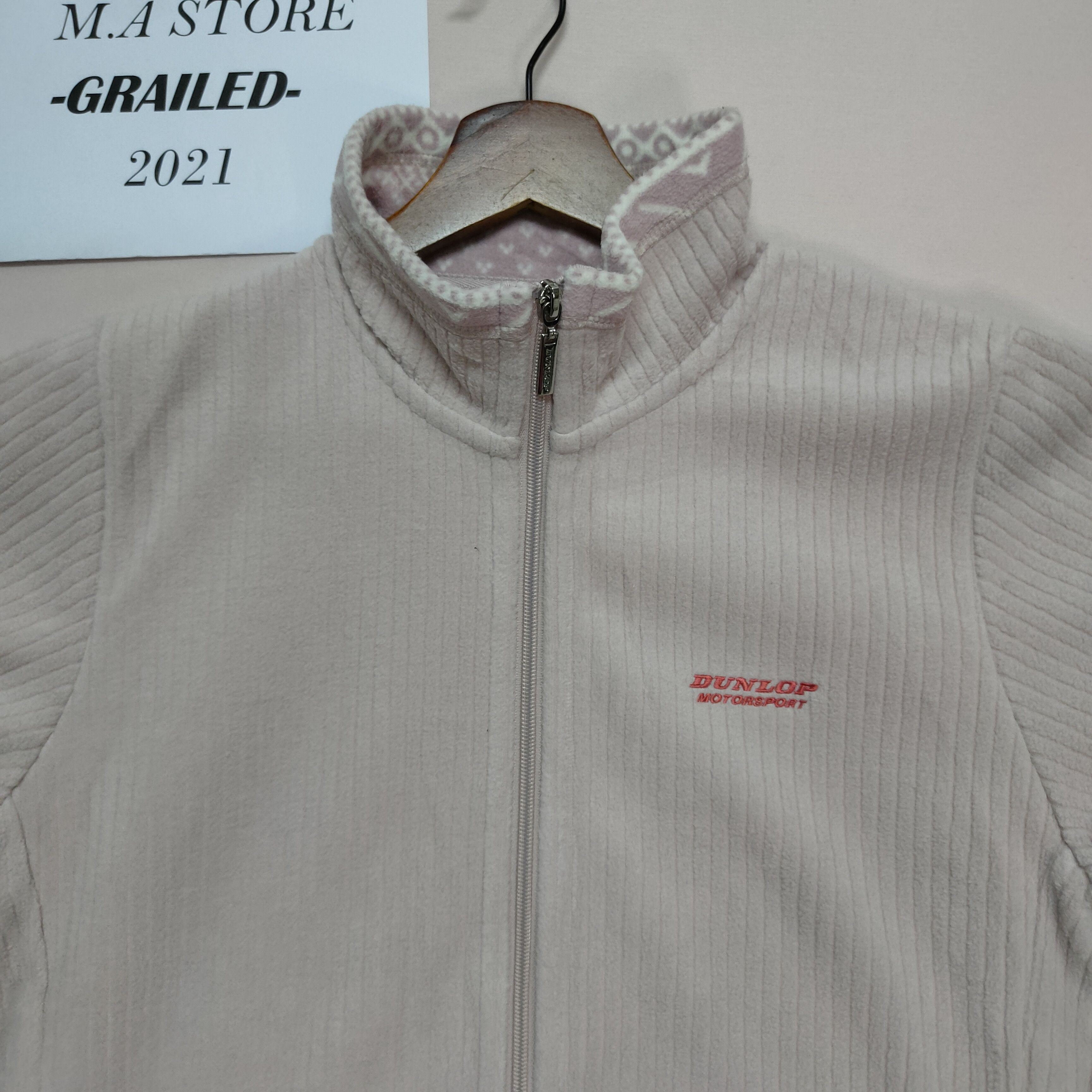 Dunlop VINTAGE DUNLOP MOTORSPORT ZIPPER UPS NICE DESIGN SWEATER Size US L / EU 52-54 / 3 - 5 Thumbnail