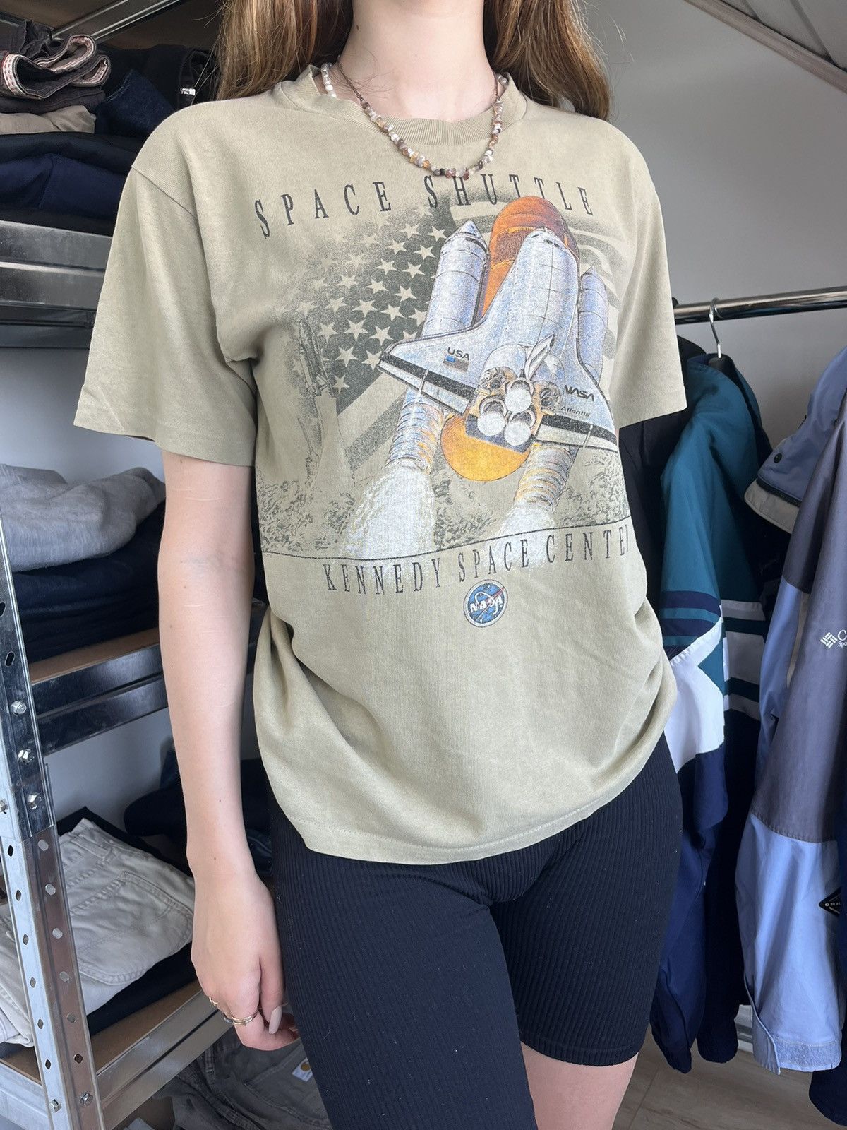 Anvil Vintage 90s Nasa Kennedy Space Rocket USA @420 Size S / US 4 / IT 40 - 1 Thumbnail