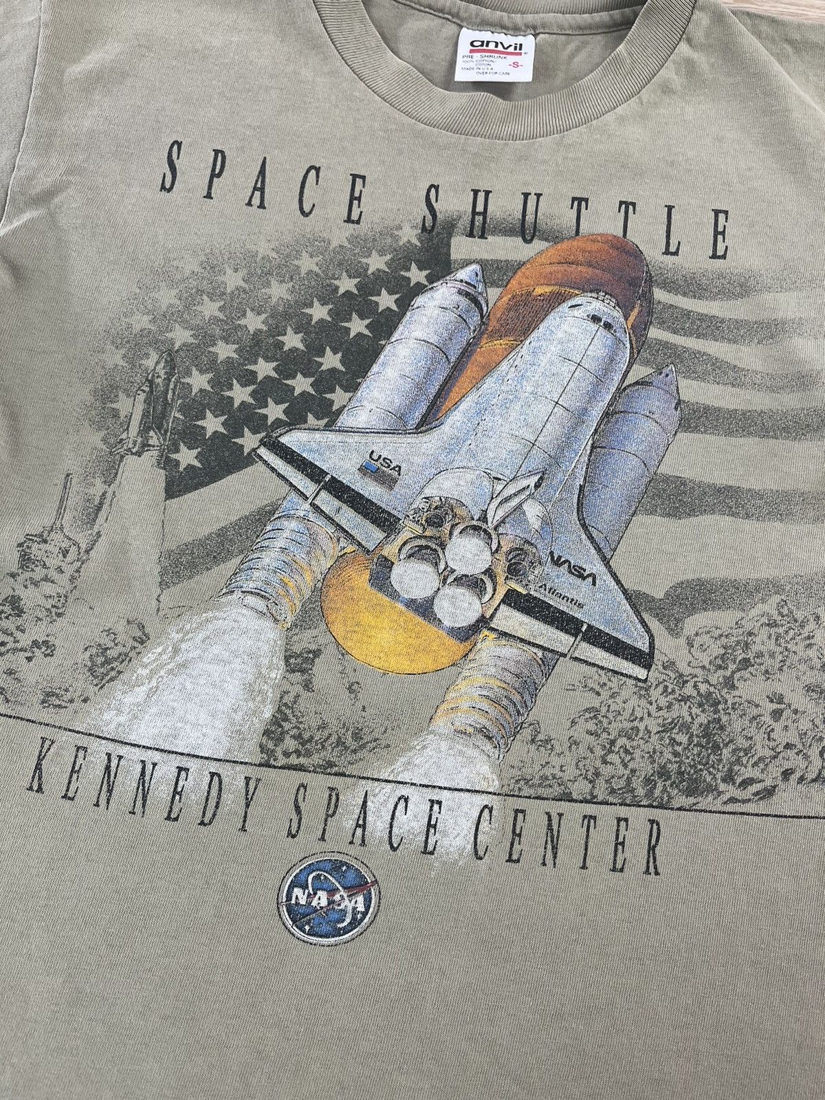 Anvil Vintage 90s Nasa Kennedy Space Rocket USA @420 Size S / US 4 / IT 40 - 4 Thumbnail