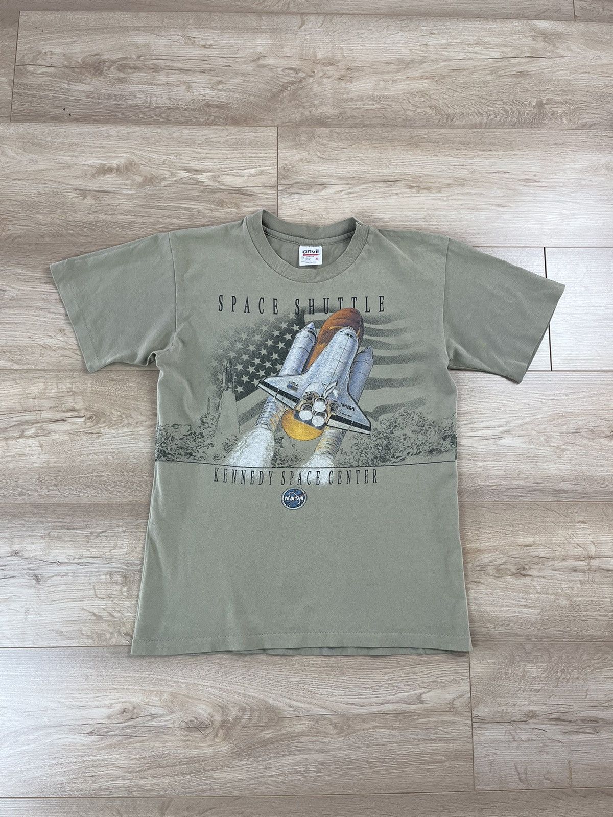 Anvil Vintage 90s Nasa Kennedy Space Rocket USA @420 Size S / US 4 / IT 40 - 2 Thumbnail