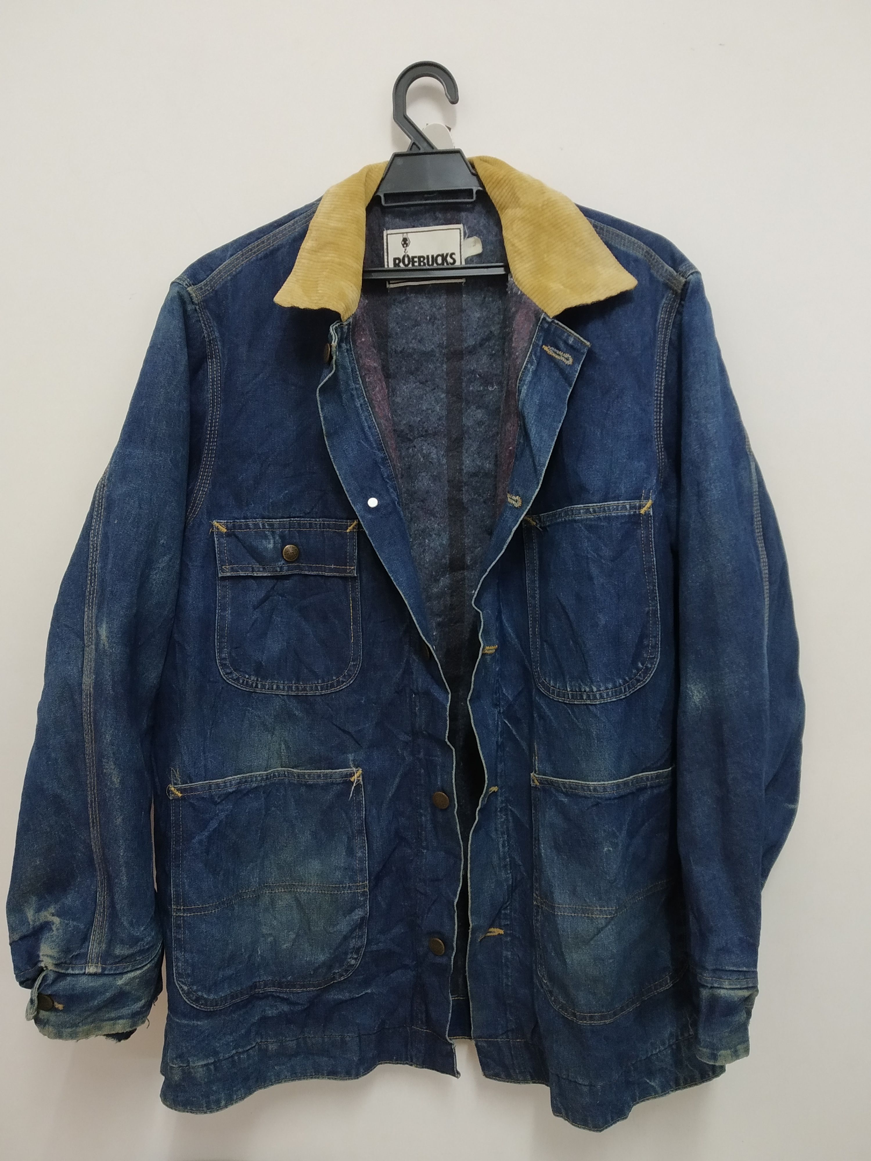 Vintage Worker Jacket Roebuck with blanket lining Size US L / EU 52-54 / 3 - 5 Thumbnail