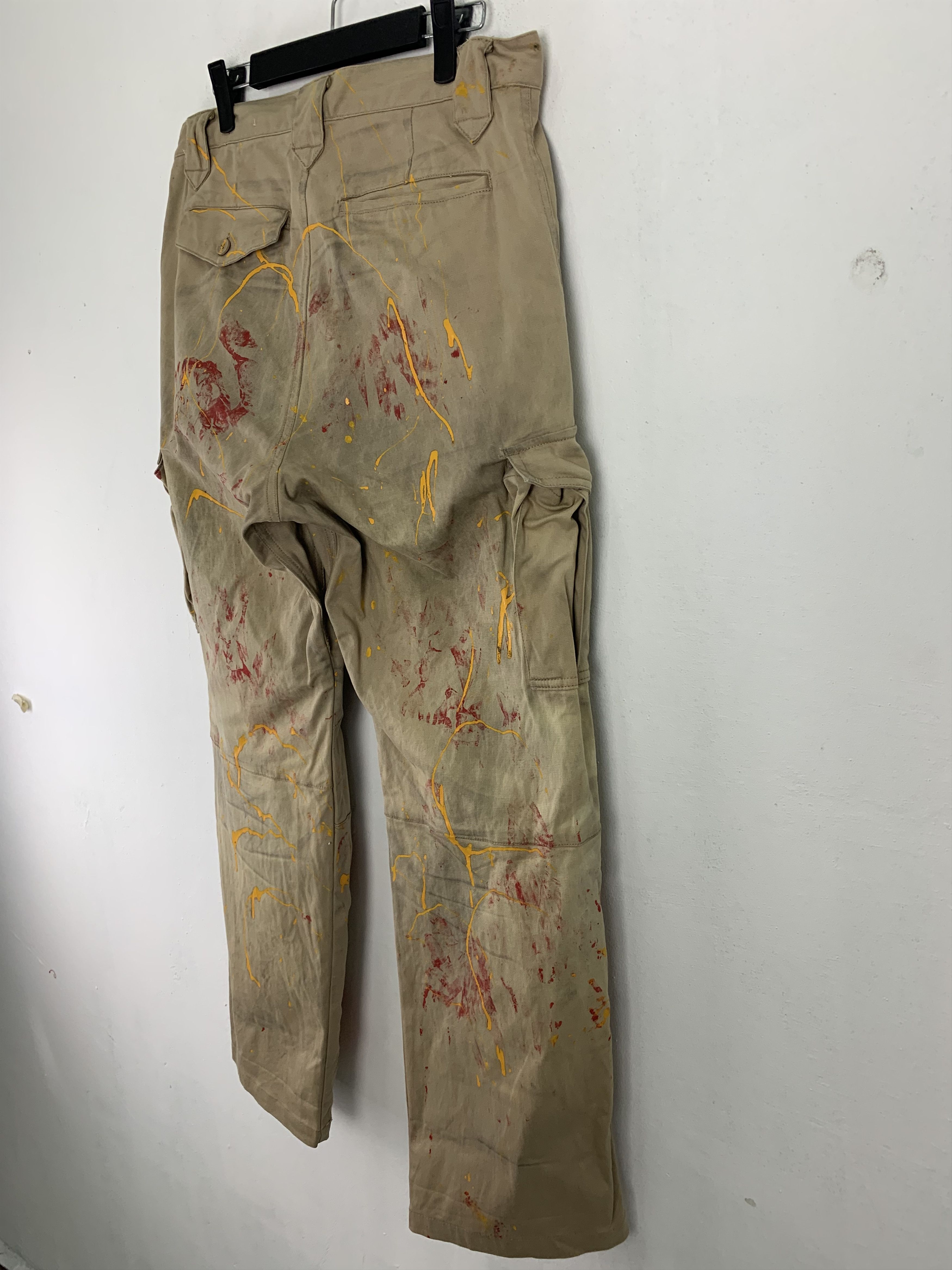 Japanese Brand Cargo Pants Painted Design Hand Vtg Streetwear Size US 30 / EU 46 - 14 Thumbnail