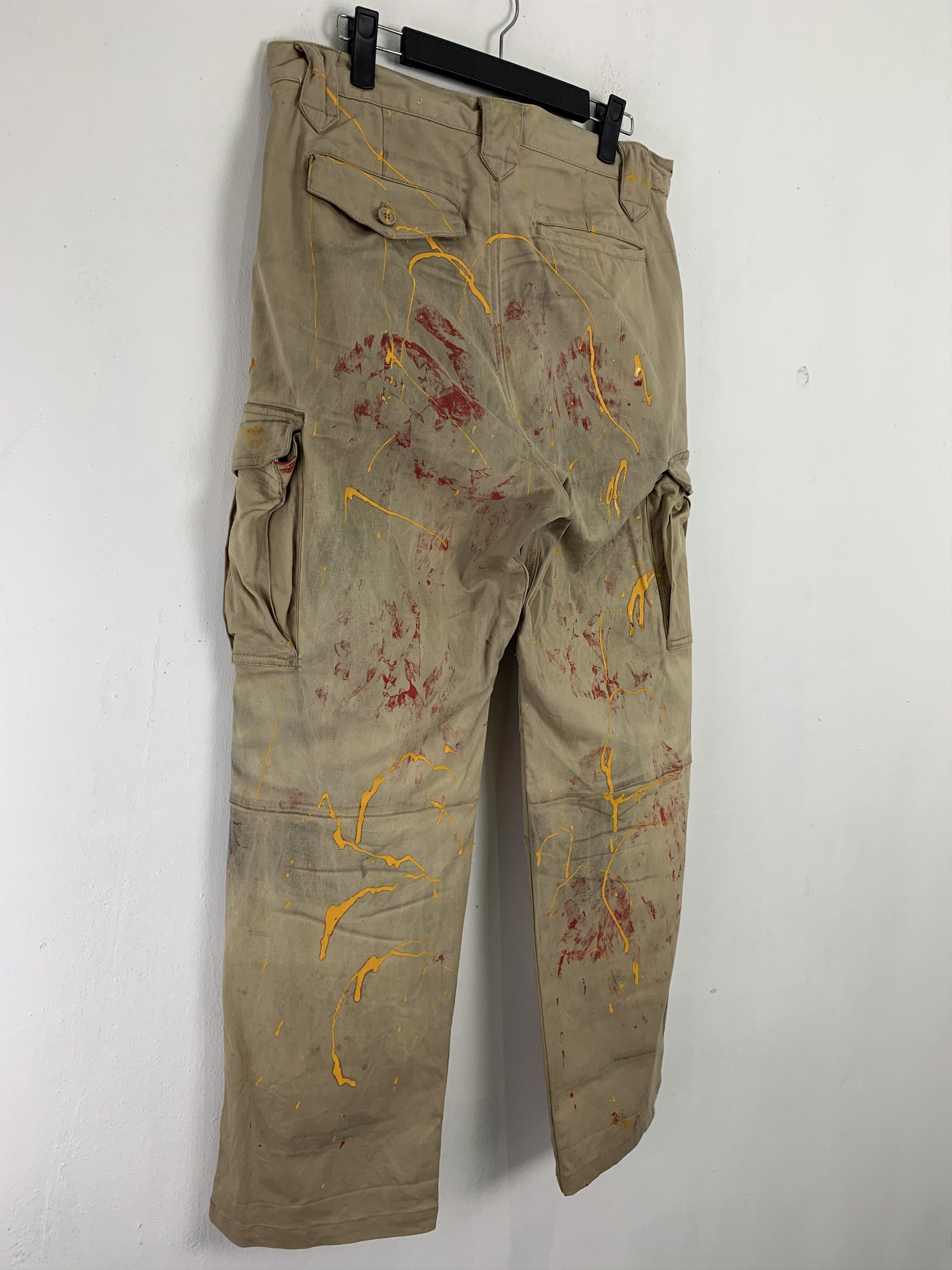 Japanese Brand Cargo Pants Painted Design Hand Vtg Streetwear Size US 30 / EU 46 - 13 Thumbnail