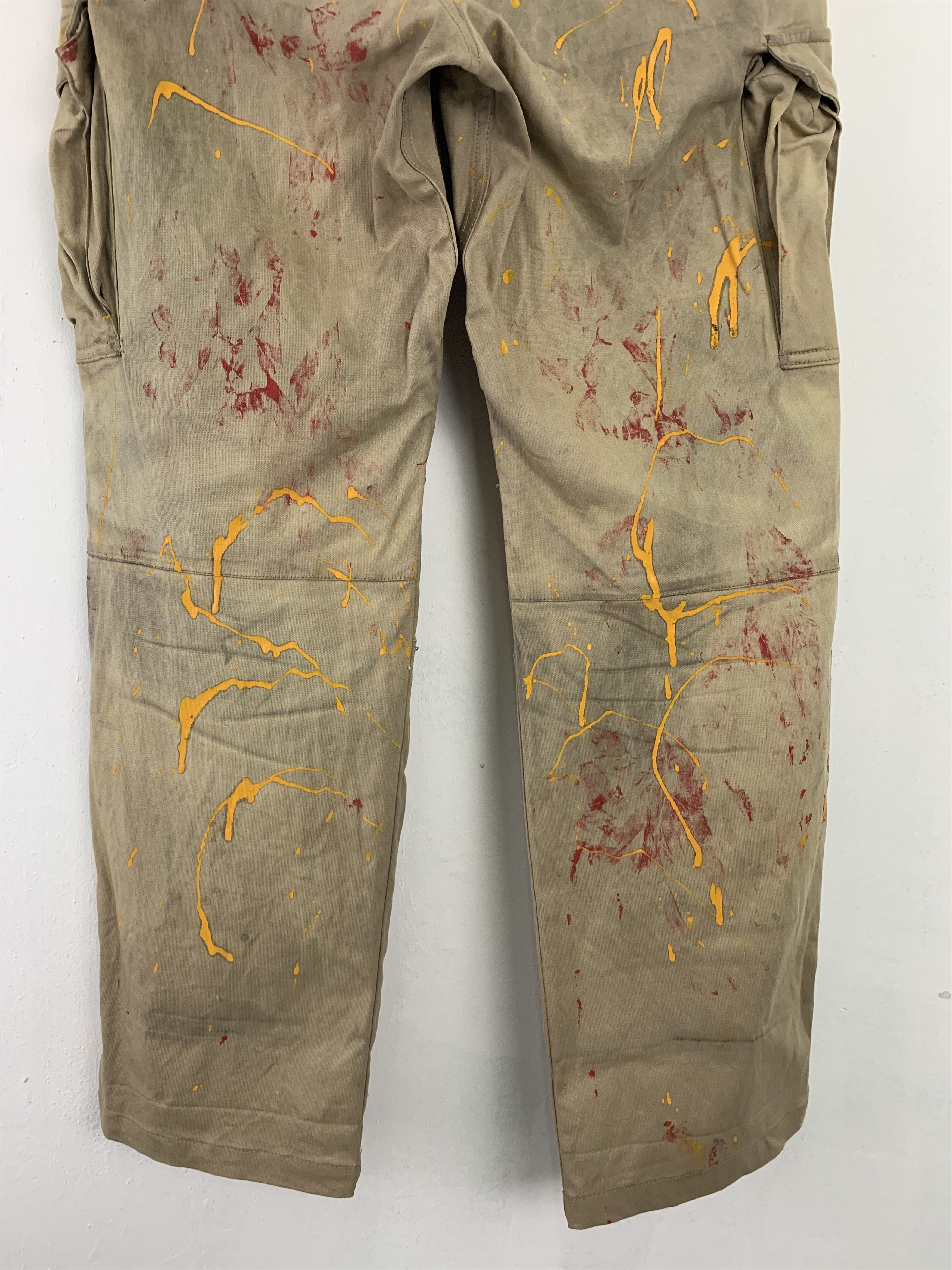 Japanese Brand Cargo Pants Painted Design Hand Vtg Streetwear Size US 30 / EU 46 - 12 Thumbnail