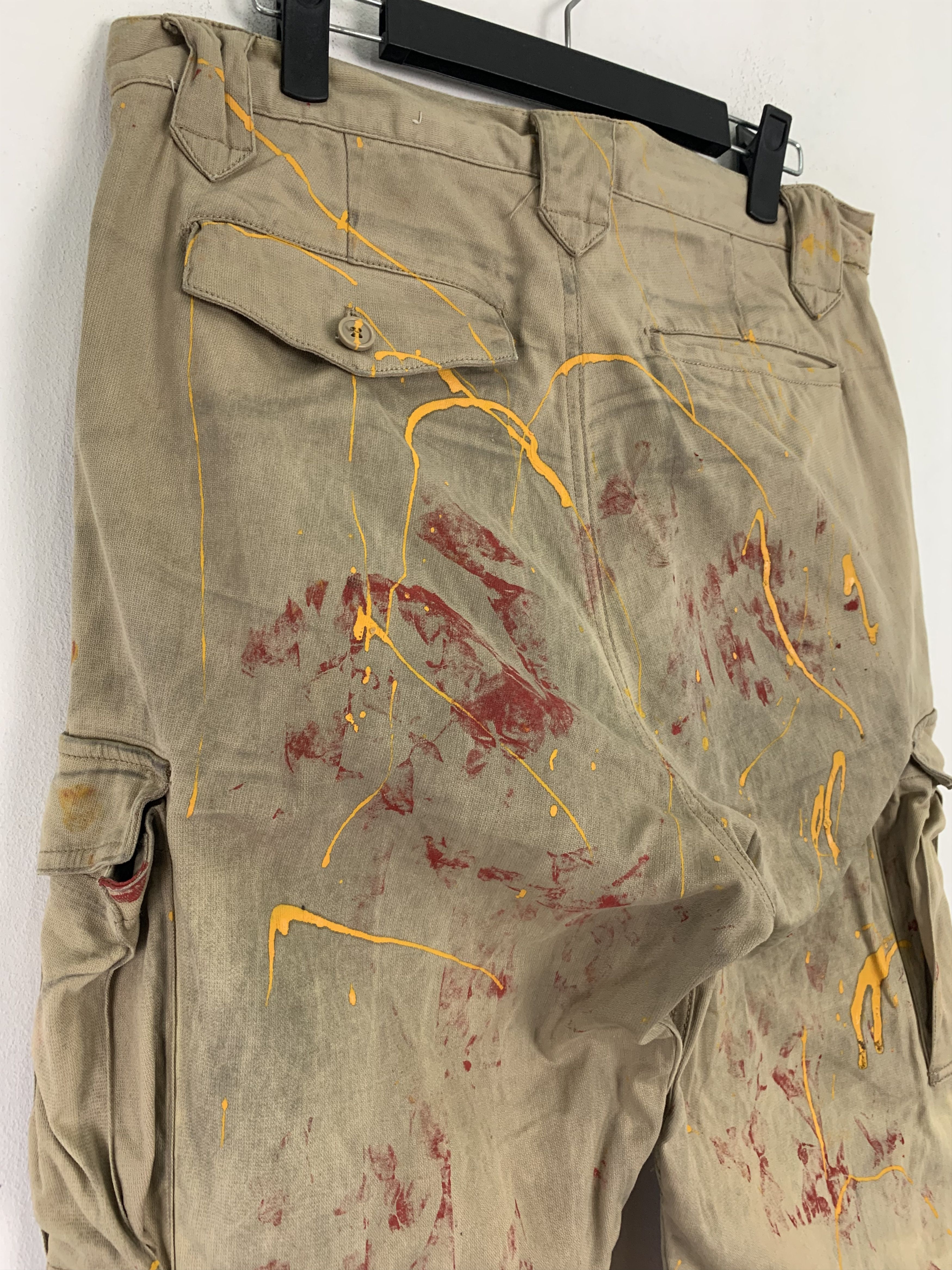Japanese Brand Cargo Pants Painted Design Hand Vtg Streetwear Size US 30 / EU 46 - 15 Thumbnail