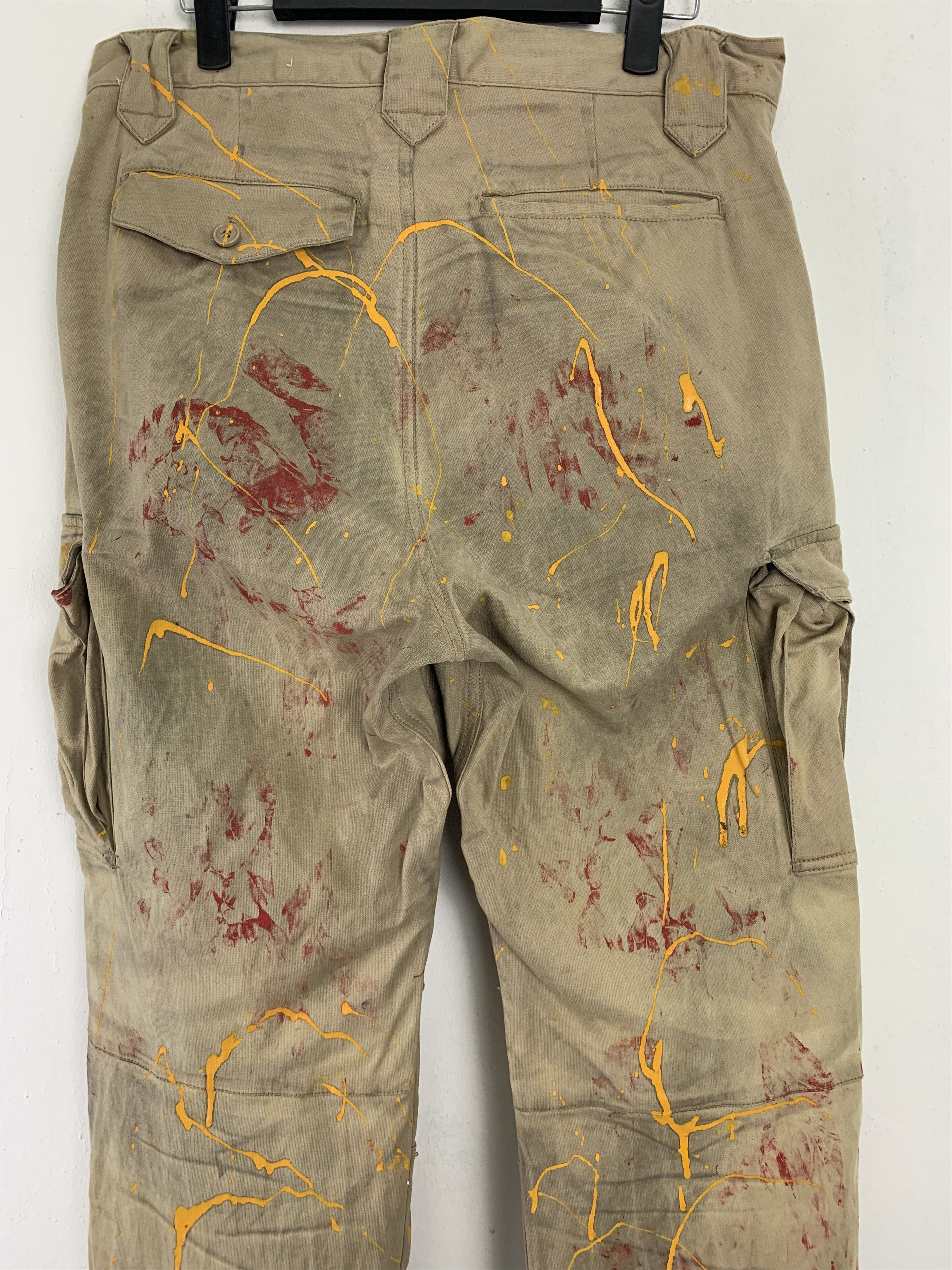 Japanese Brand Cargo Pants Painted Design Hand Vtg Streetwear Size US 30 / EU 46 - 11 Thumbnail